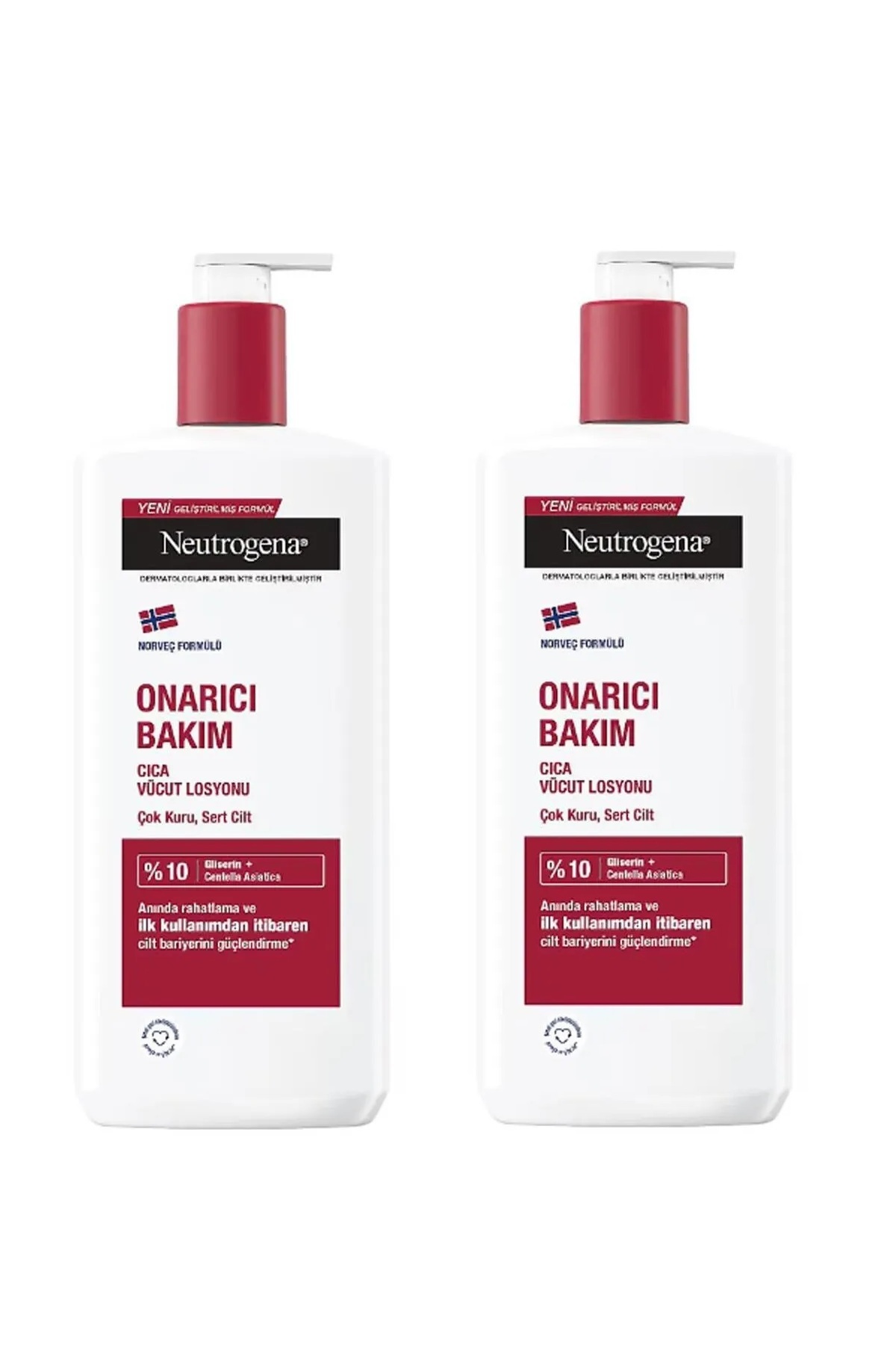 Neutrogena CICA Onarıcı Bakım Vücut Losyonu 400 ml x 2 adet