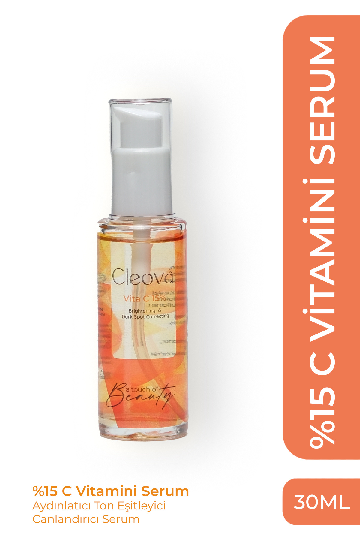 cleova Vita C %15 C Vitamini Aydınlatıcı & Cilt Tonu Eşitleyici Serum