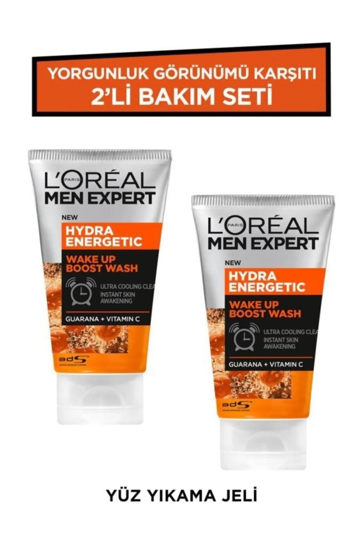 L'Oreal Paris Paris Men Expert Hydra Energetic Yüz Yıkama Jeli 100ml Erkek Bakım 2'li Seti