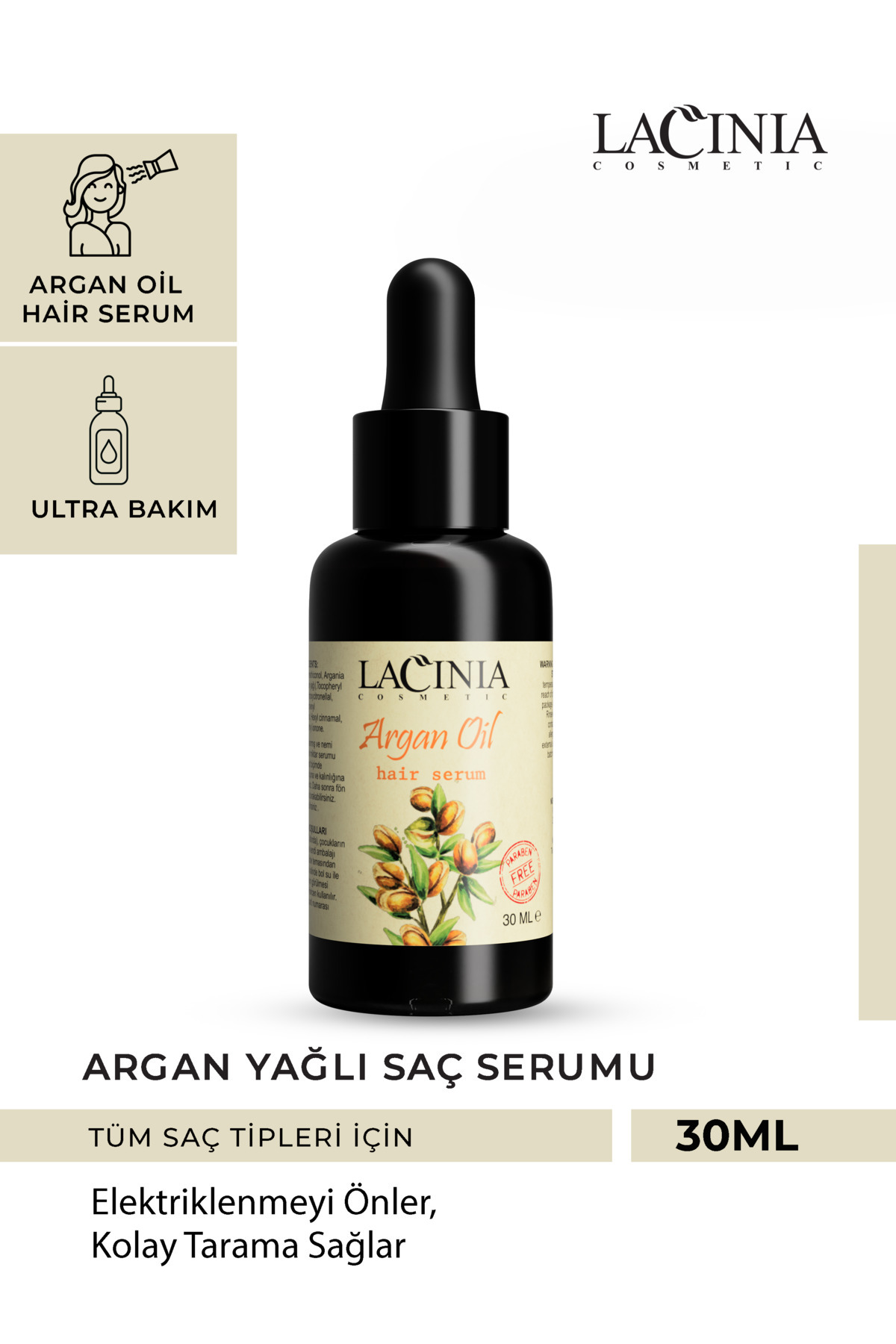 Lacinia Argan Yağlı Saç Serumu 30 ml