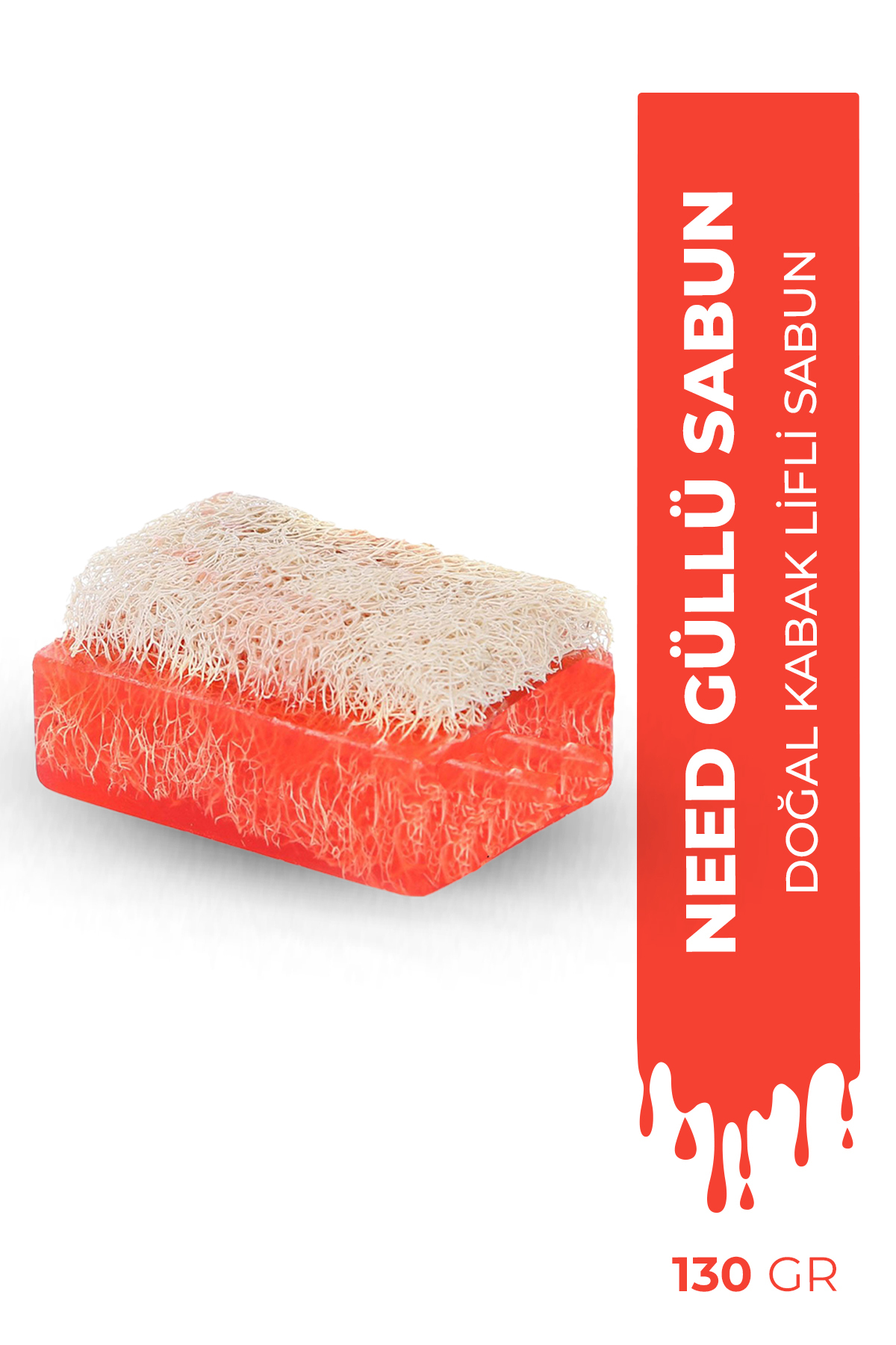 NEED COSMETİCS Doğal Kabak Lifli Gül Sabun