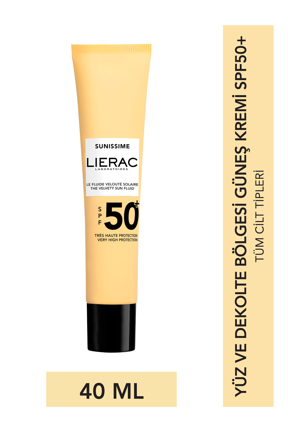 Lierac SUNISSIME The Sun Velvety Fluid SPF50+ 40 ml – Yüksek Korumalı Yüz Güneş Kremi