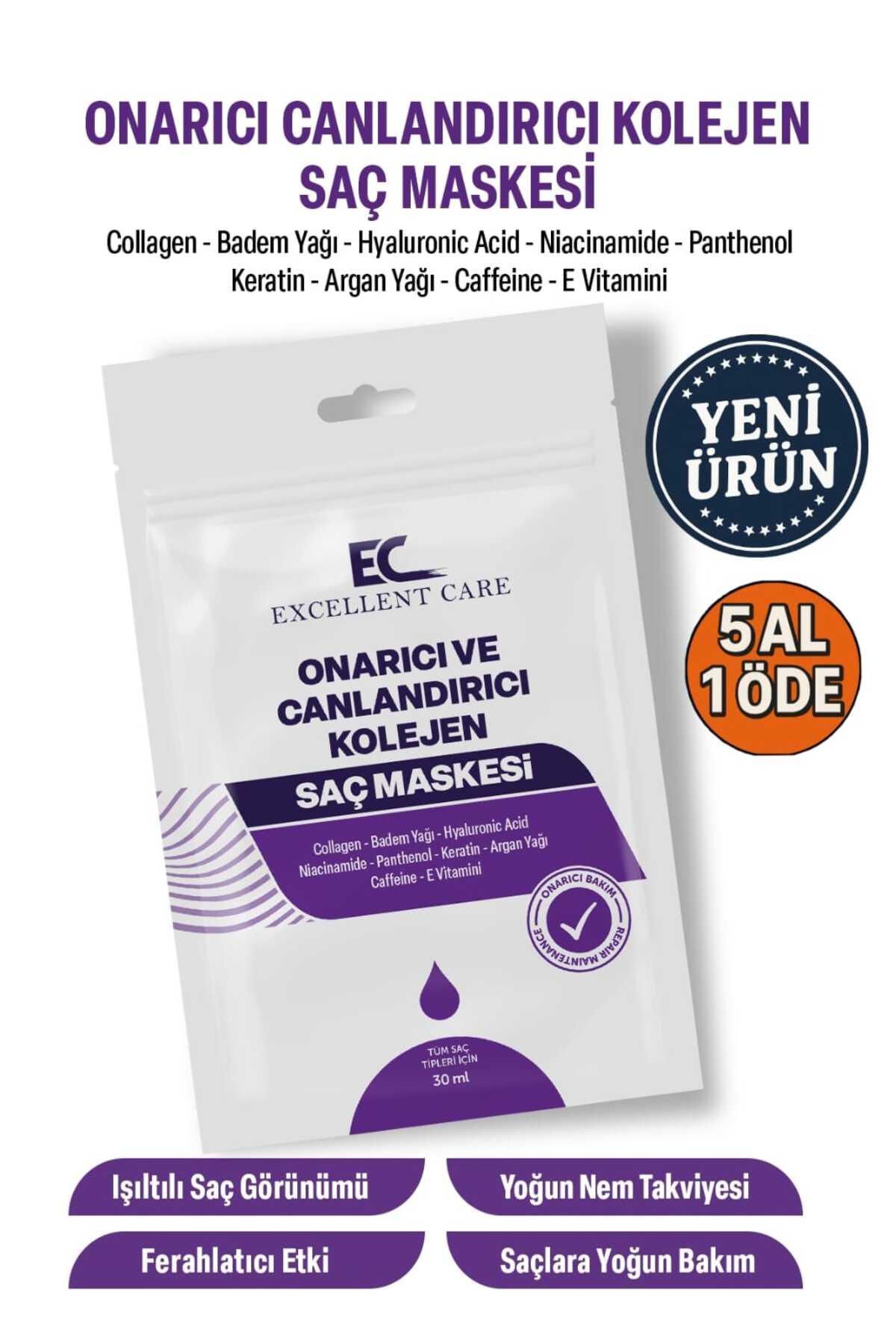 e&ç excellent care Onarıcı Ve Canlandırıcı Kolajen Saç Maskesi