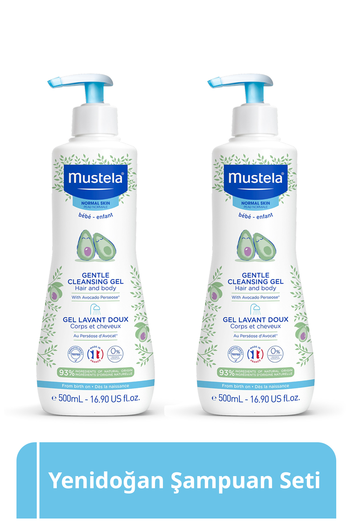 Mustela Saç & Vücut Şampuan 500 ml | 2 Adet Set