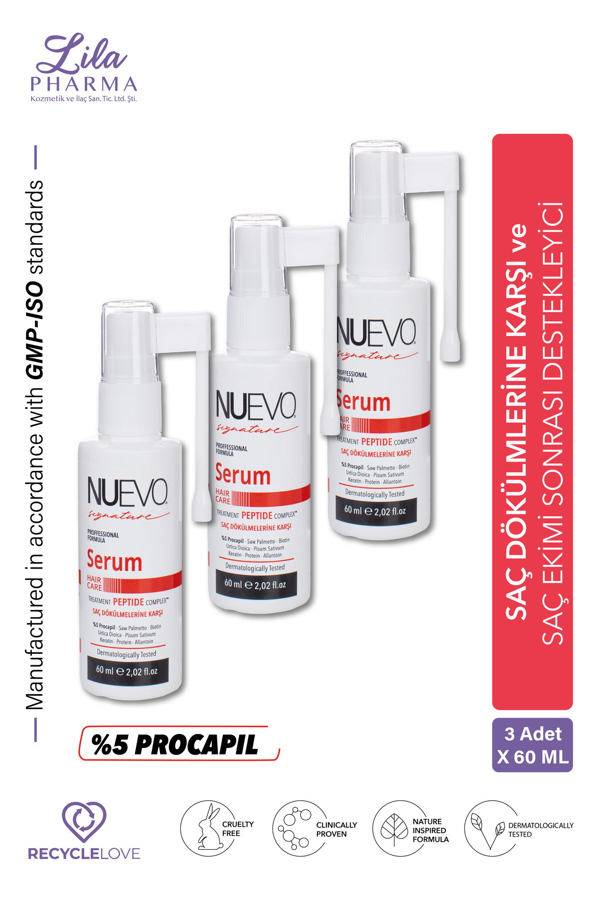 Nuevo Signature Saç Saç Dökülmelerine Karşı ve Saç Ekimi Sonrası %5 Prcocapil Serum