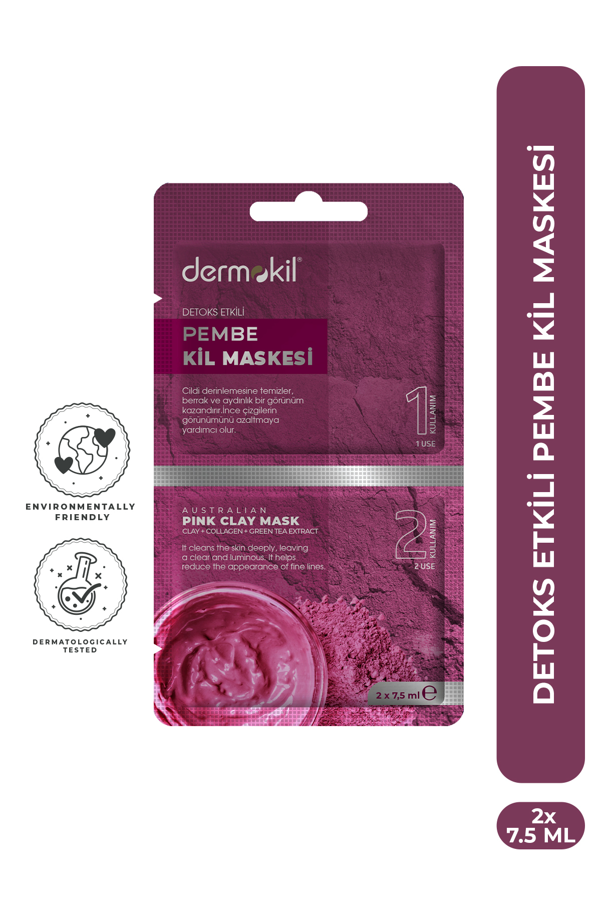 Dermokil Pembe Kil Maskesi (Detoks Etkili) 2*7.5 ml