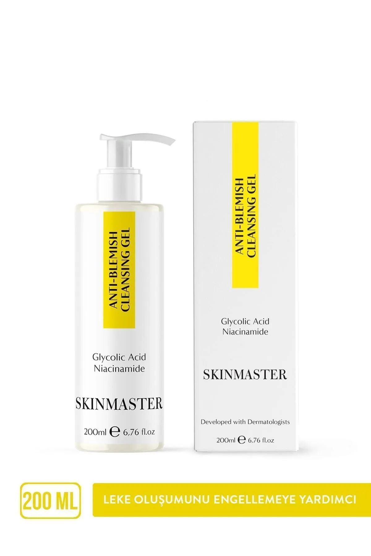 SkinMaster Leke Oluşumunu Engellemeye Yardımcı Yüz Temizleme Jeli ( Glycolic Acid + Niacinamide)