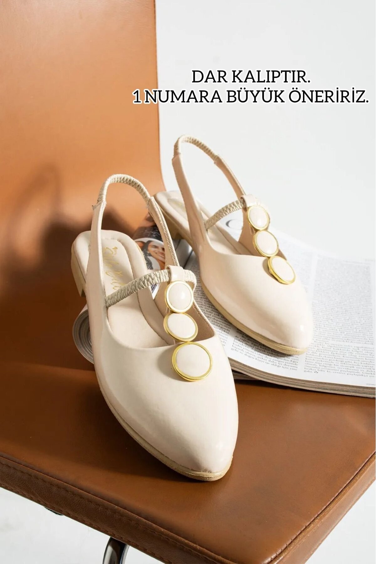 Slipcat Önü Kapalı Taşlı Arkası Açık Düz Taban Babet Sandalet