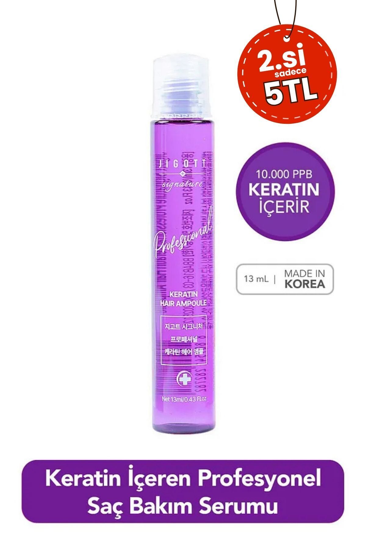 Jigott Keratin İçeren Konsantre Saç Bakım Serum Set Jigott Professional Keratin Hair Ampoule 13ml