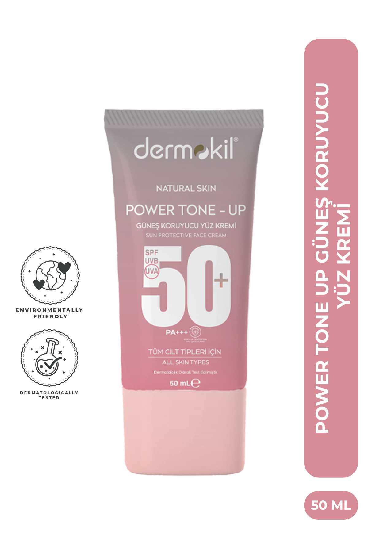 Dermokil Power Tone-Up Ton Eşitleyici SPF 50+ Güneş Koruyucu Yüz Kremi 50 ml
