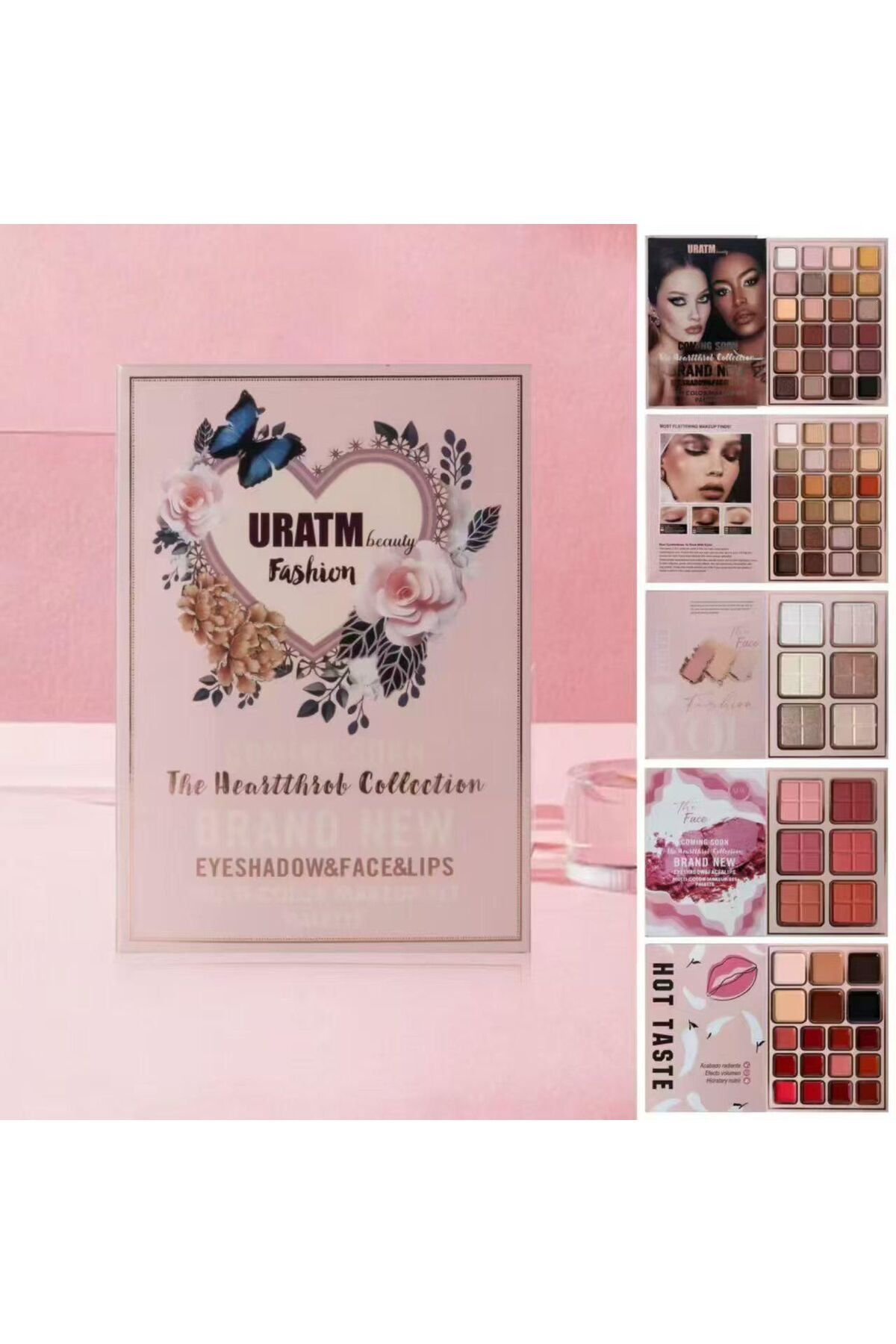 mazhar Kitap model makyaj seti paleti 5 Katlı Göz Farı / Allık / Highlighter / Kontür