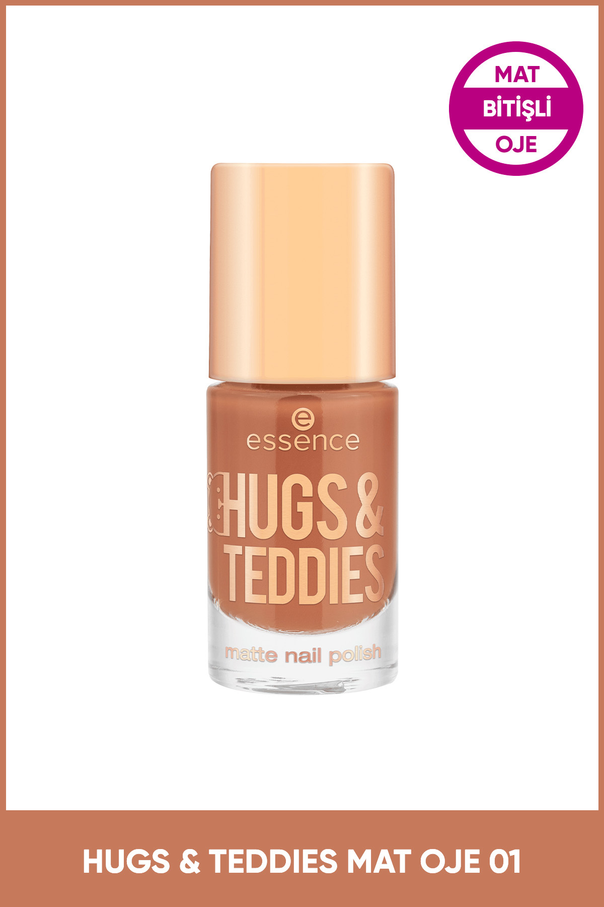 Essence HUGS & TEDDIES Mat Tırnak Cilasi No: 01
