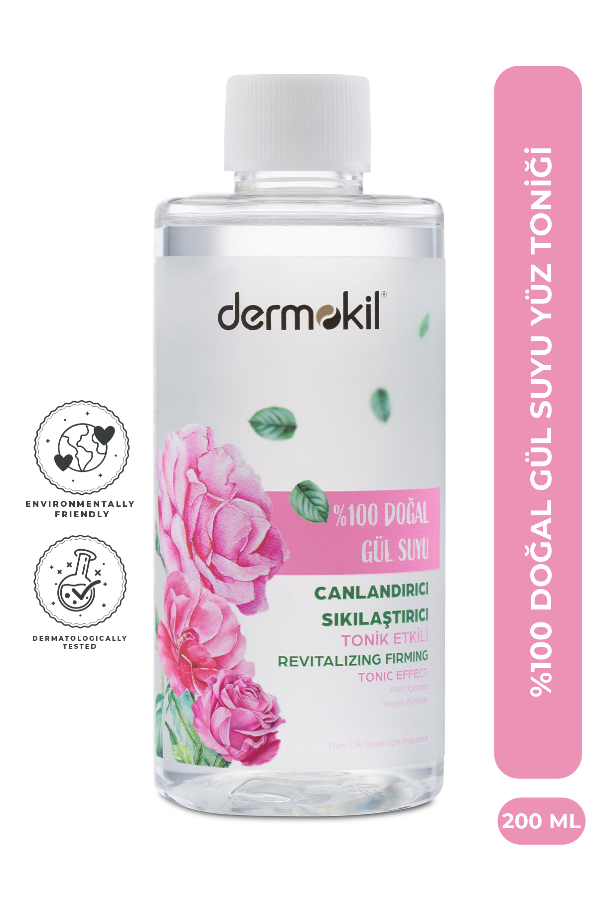 Dermokil %100 Doğal Gül Suyu Canlandırıcı ve Sıkılaştırıcı Tonik 200 ml
