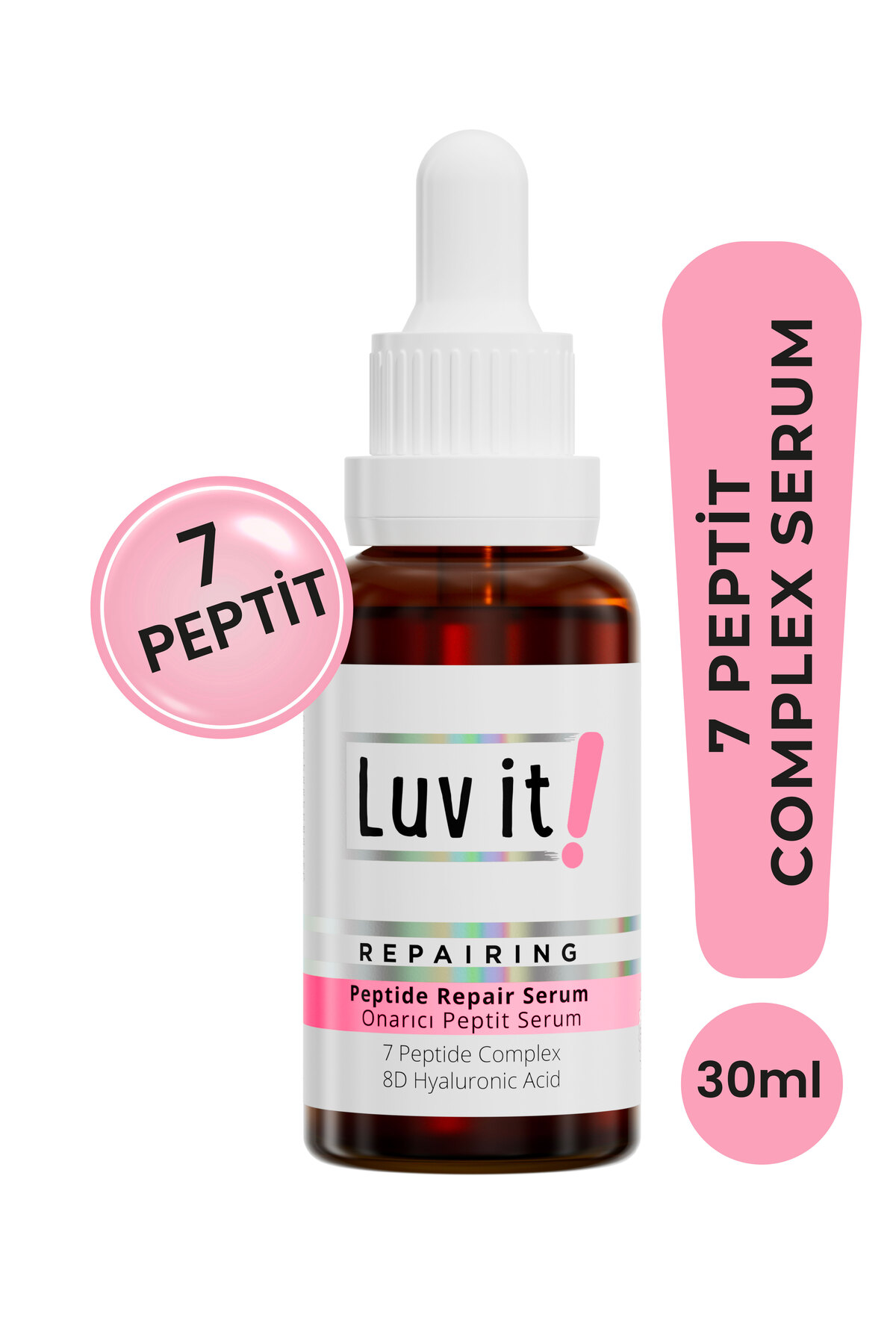 Luv it! Peptit Serum 30ml - Yaşlanma Ve Kırışıklık Karşıtı - Bariyer Onarıcı - Cilt Yenileyici