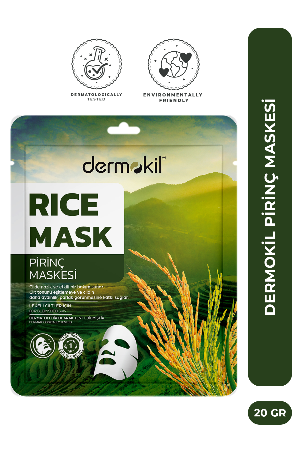 Dermokil Pirinç Kağıt Maske - Leke Karşıtı 20 g