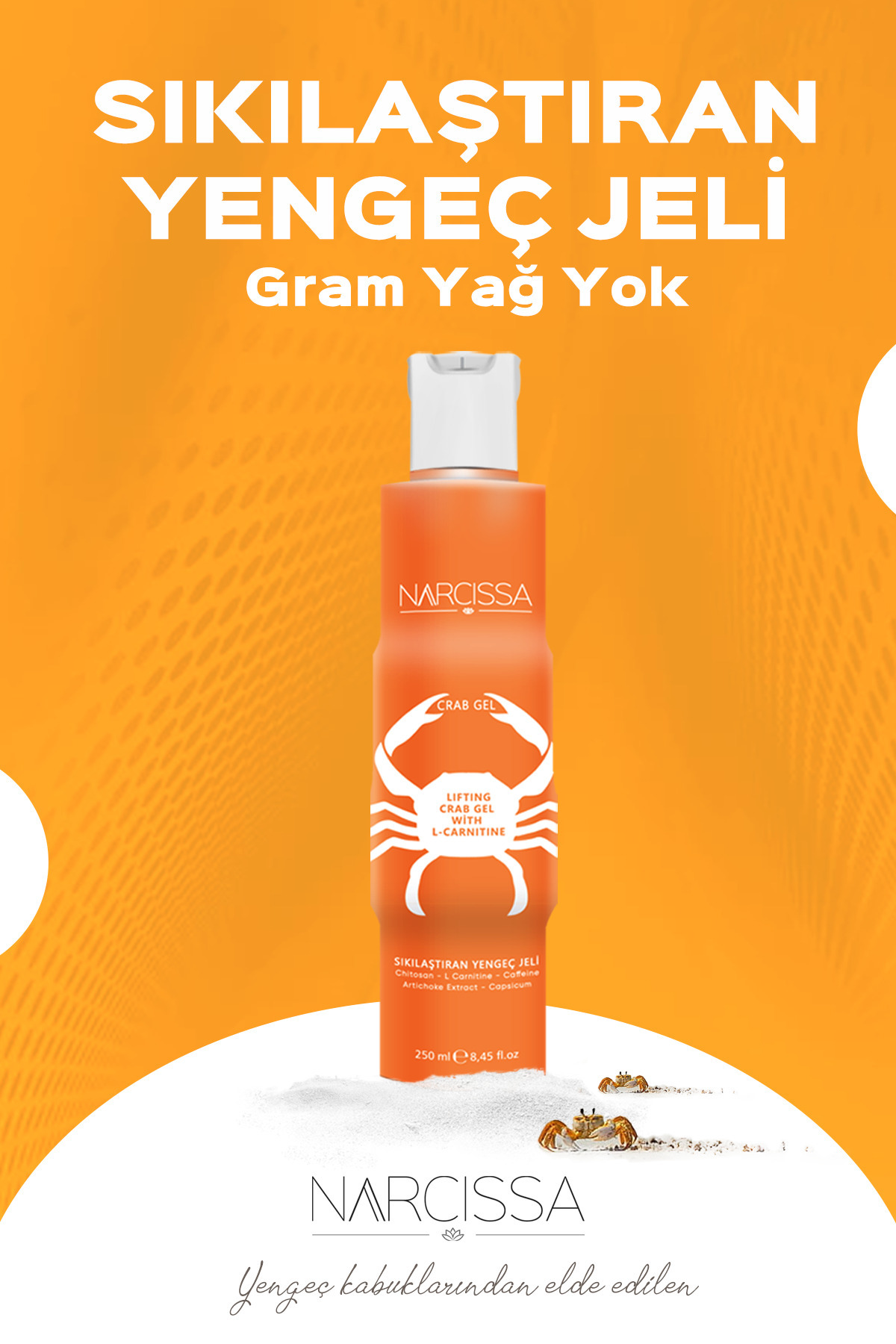 Narcissa Sıkılaştıran Yengeç Jeli - , Sıkılaştırıcı, Selülit Ve Çatlak Giderici Jel 250ml