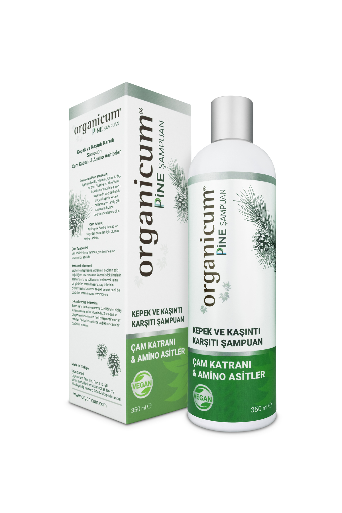 Organicum Kepek ve Kaşıntı Karşıtı Pine Şampuan 350 ml
