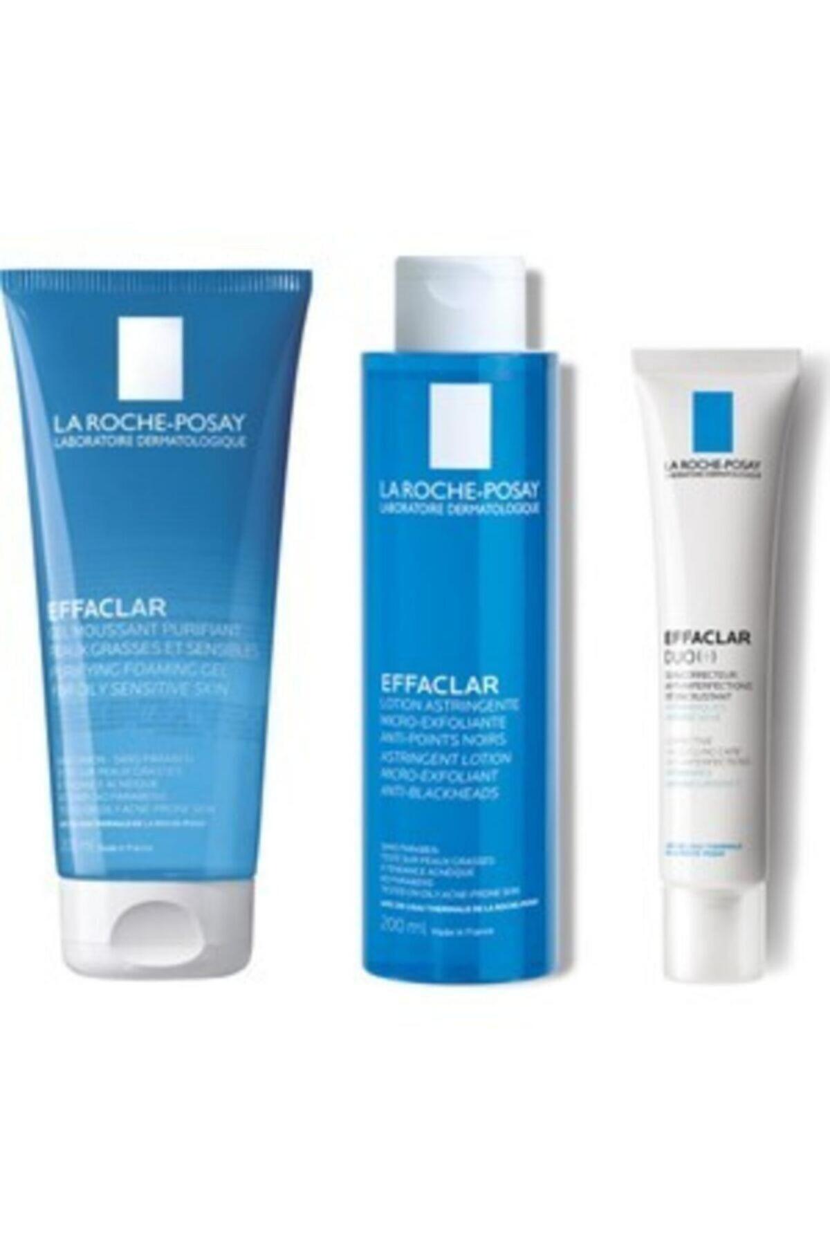 La Roche Posay Akne Bakım Seti | Effaclar Jel 200ml Effaclar Tonik 200ml Effaclar Duo 40ml
