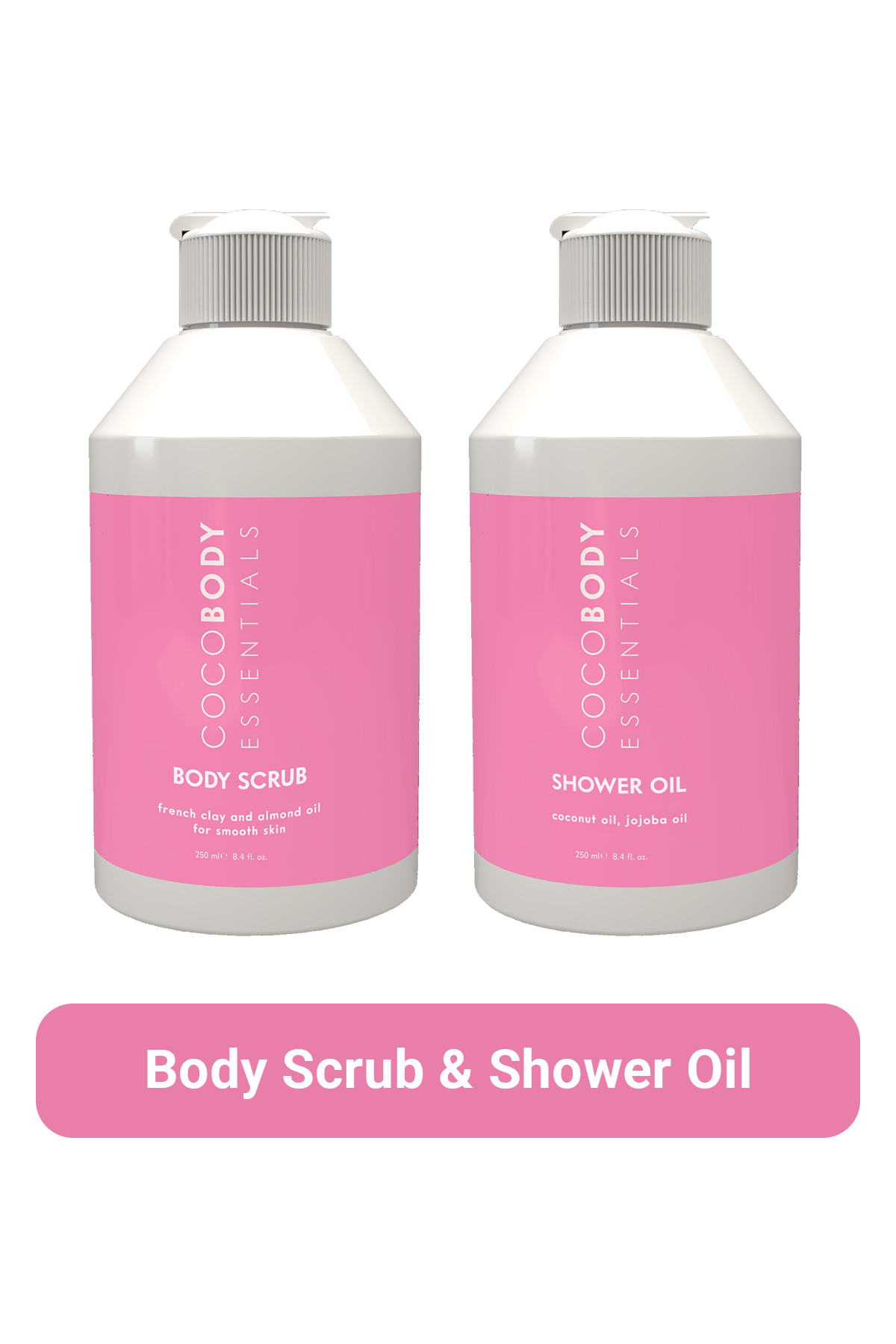 Coco Body Body Scrub & Shower Oıl Pürüzsüleştirici Vücut Bakım Seti