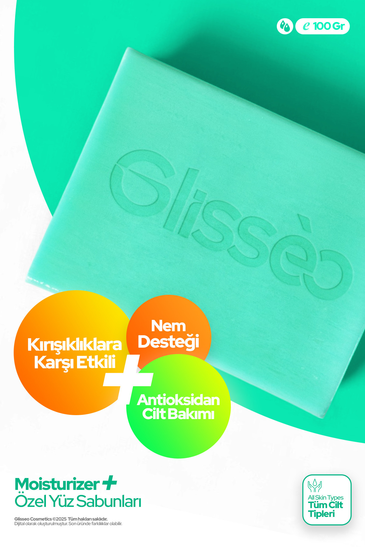 Glisseo Bakuchiol & Niacinamide Katkılı Derin Nemlendirme Ve Canlandırma Yüz Bakım Sabunu 100gr