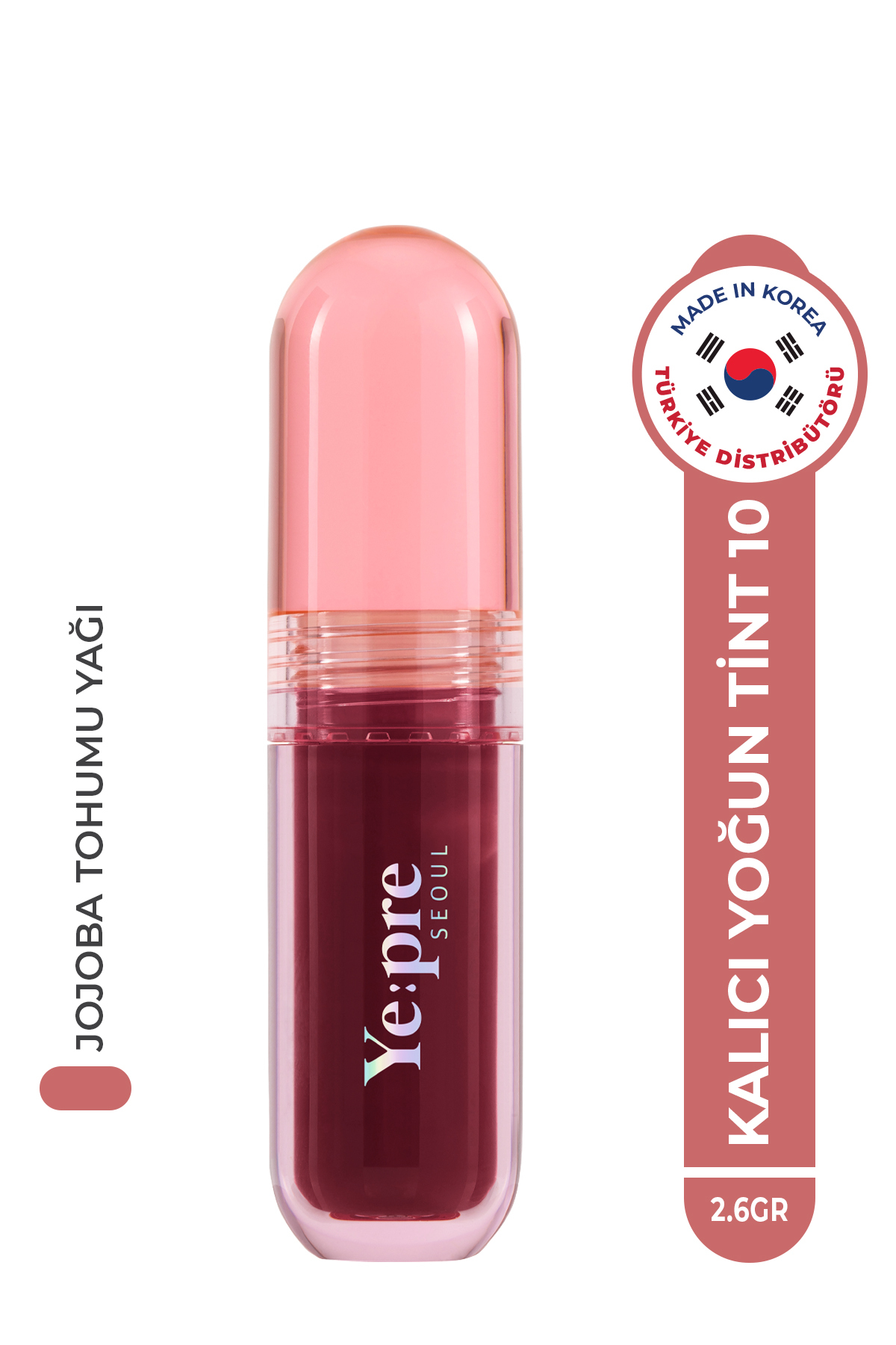 Ye:pre Uzun Süre Kalıcı, Kadife Dokulu, Mat Kore Lip Tint – Pretty Water Velvet Tint 2.6g (CLASSİC RED)