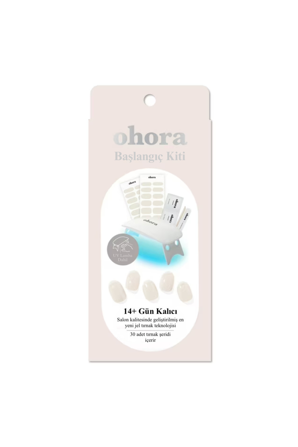 Ohora Başlangıç Seti N Cream Cotton 30 Adet, 2 Kullanım + Uv Lambası