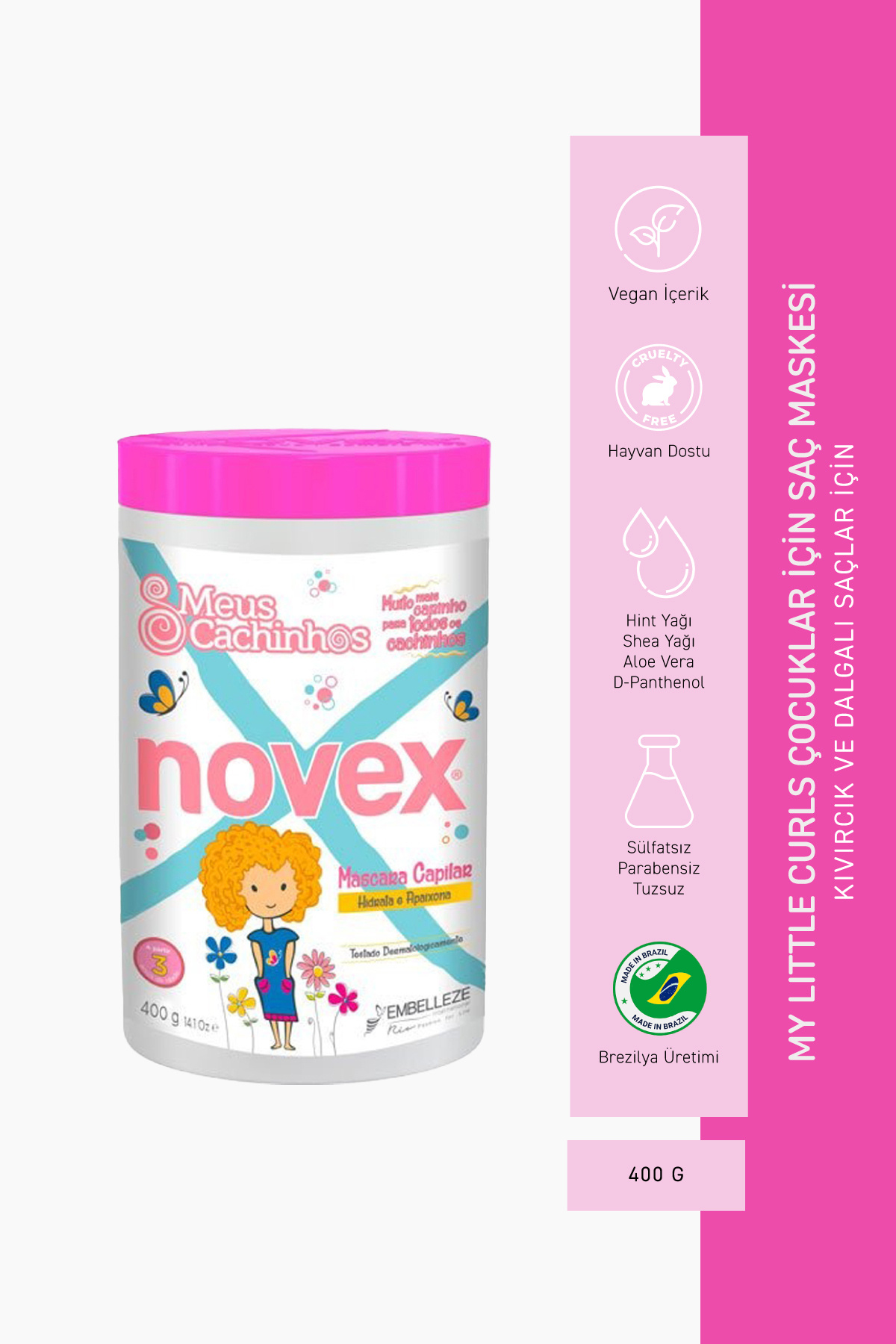 NOVEX My Little Curls Çocuklar İçin Bukle Belirginleştirici Saç Maskesi 400g