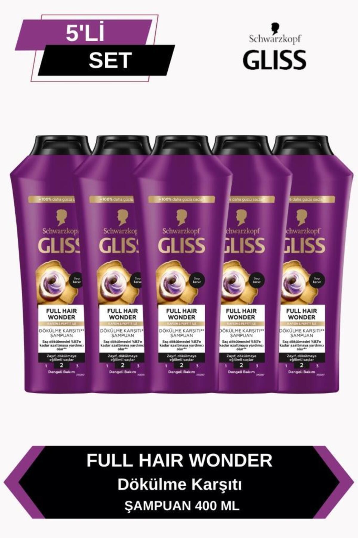 Gliss Full Hair Wonder Dökülme Karşıtı Şampuan 400 Mlx5 Adet