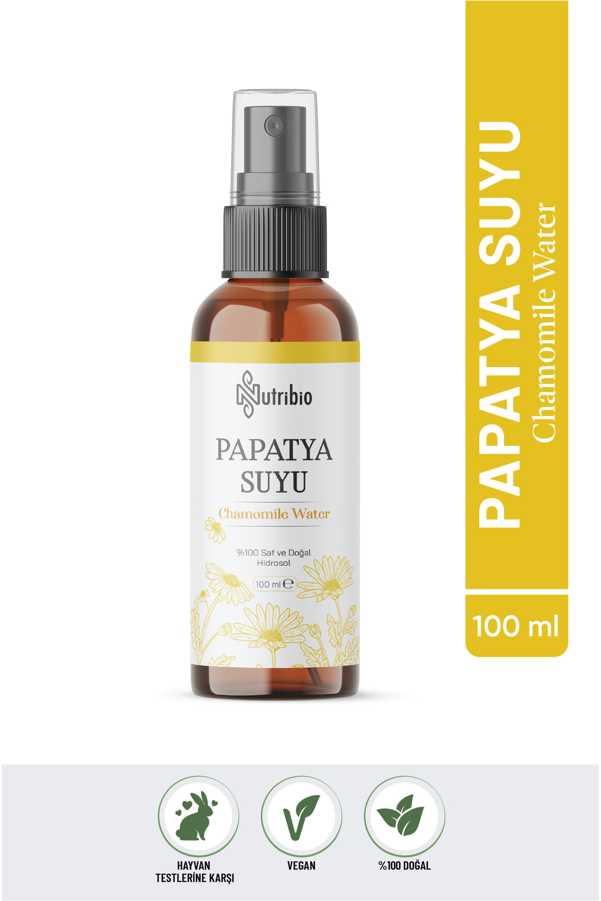 nutribio Papatya Suyu Saç Toniği %100 Doğal Ve Saf 100 ml