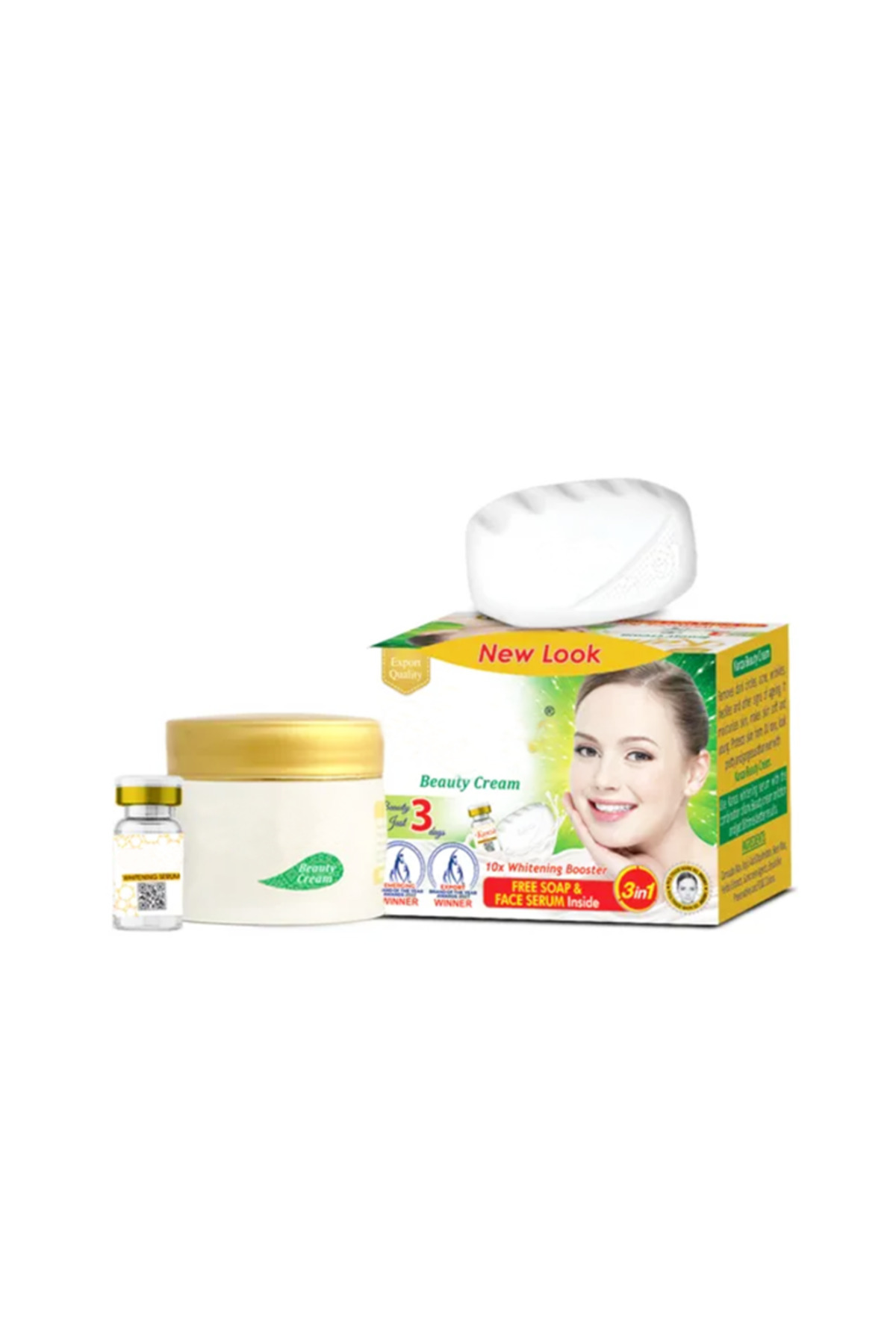 KAİZEN Beyazlatma güzellik kremi ile SERUM ve sabun 3 LÜ SET