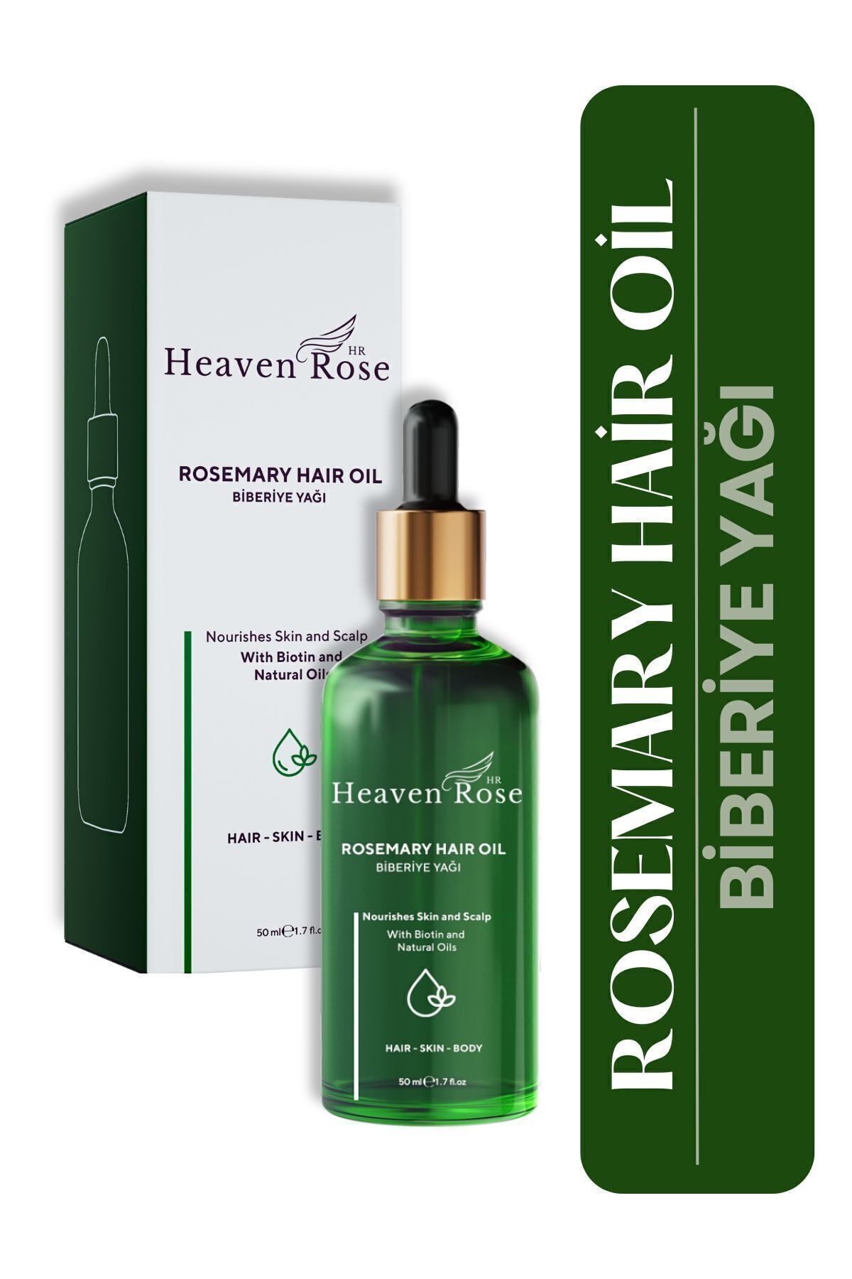 Heaven Rose Hr Biberiye Yağı Complexi Saç Dökülmesi ve Yıpranmış Saçlar için Hızlı Saç Uzatan Saç Serumu