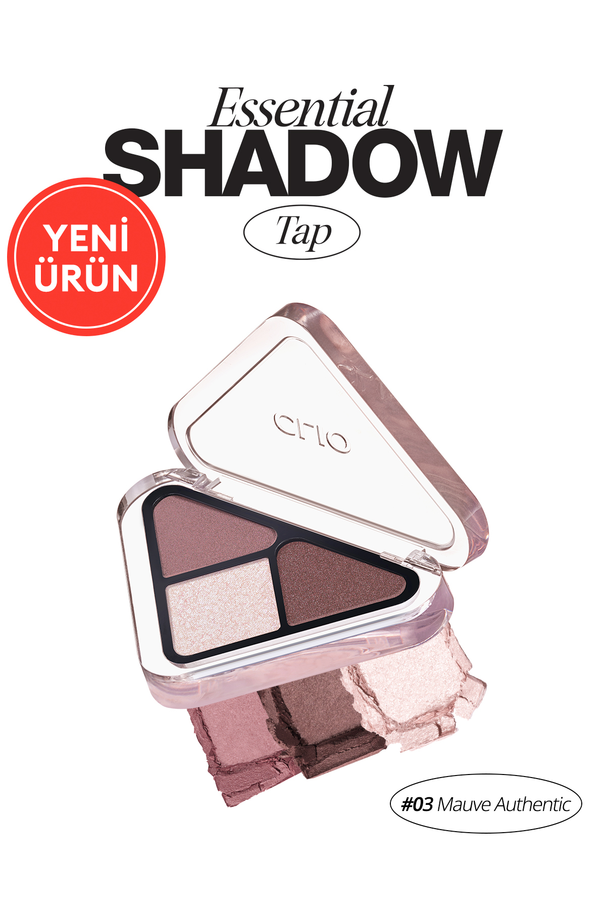 CLIO 3 Renk Içeren, Mat Ve Işıltılı Bitişli Mini Far Paleti Essential Shadow Tap 03 Mauve Authentic