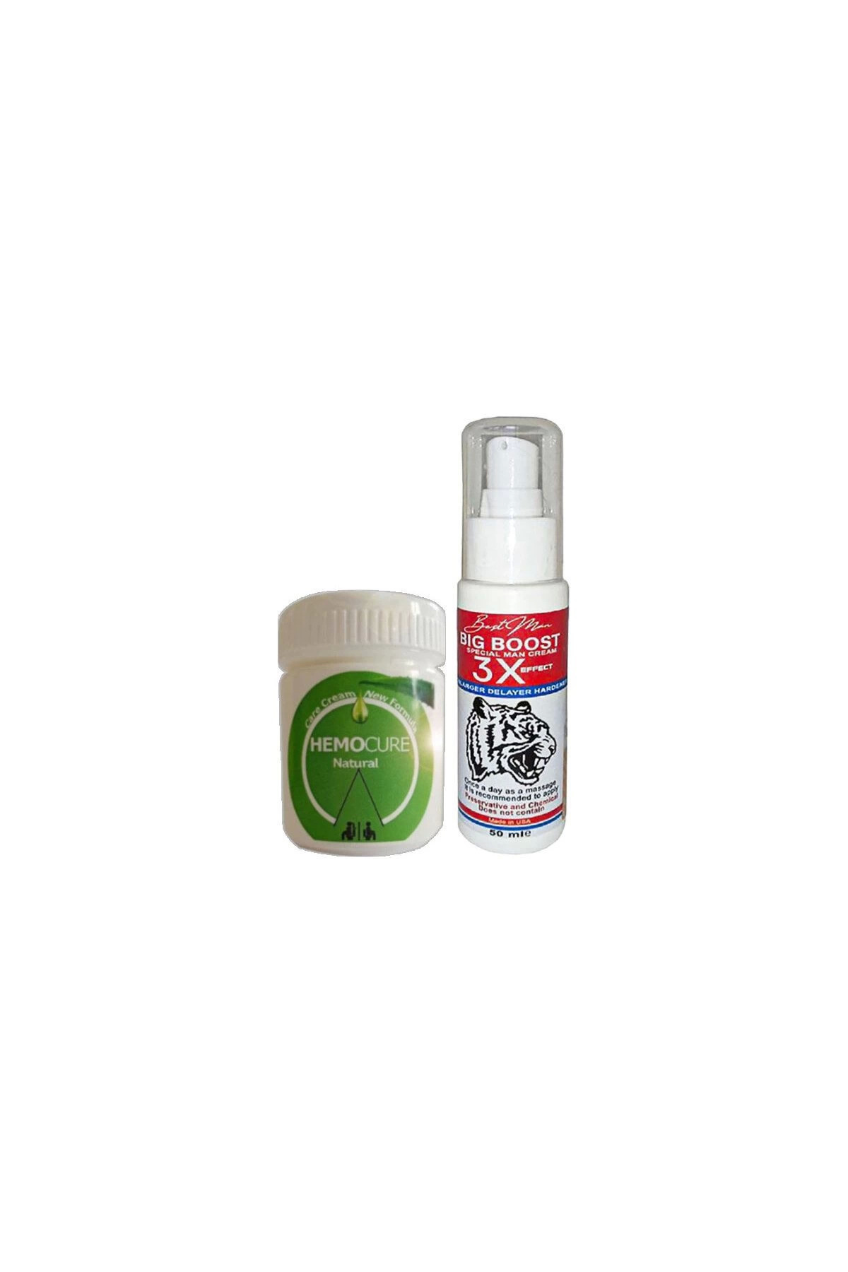 Elif Asya Ceyiz Tekstil Hemocure Natural Rahatlatıcı Bakım Kremi + Big Boost Erkeklere Özel Geliştirici Ürün 50 ml