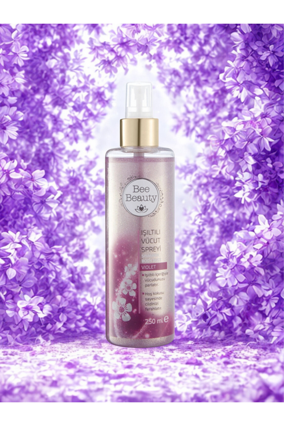 Bee Beauty Violet Işıltılı Vücut Spreyi 250 ml