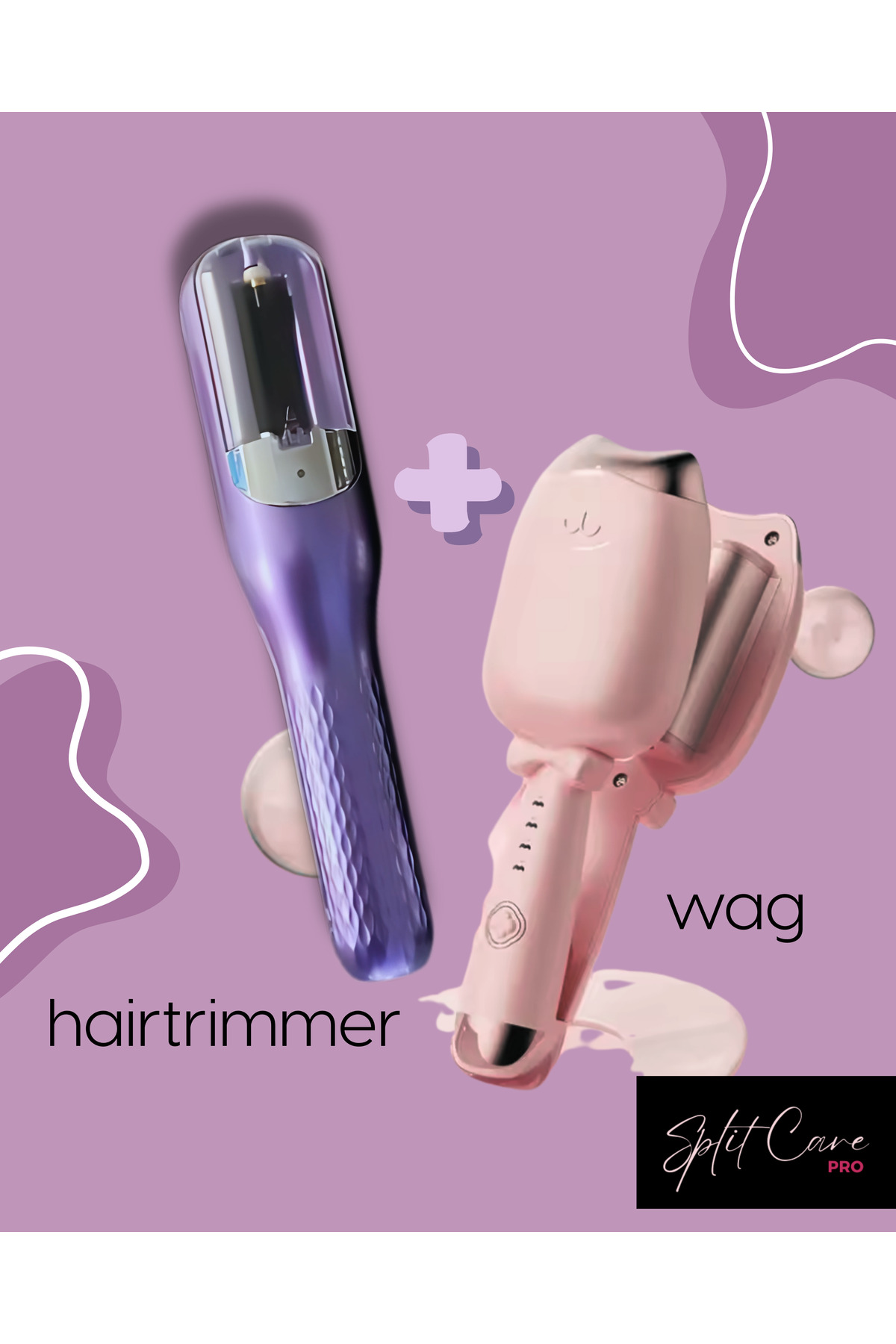 SplitCare PRO Saç Kırık Alma Makinesi Ve 32 Mm Wag Maşa Kedili - Saç Şekillendirici Ve Saç Kırık Alma Cihazı