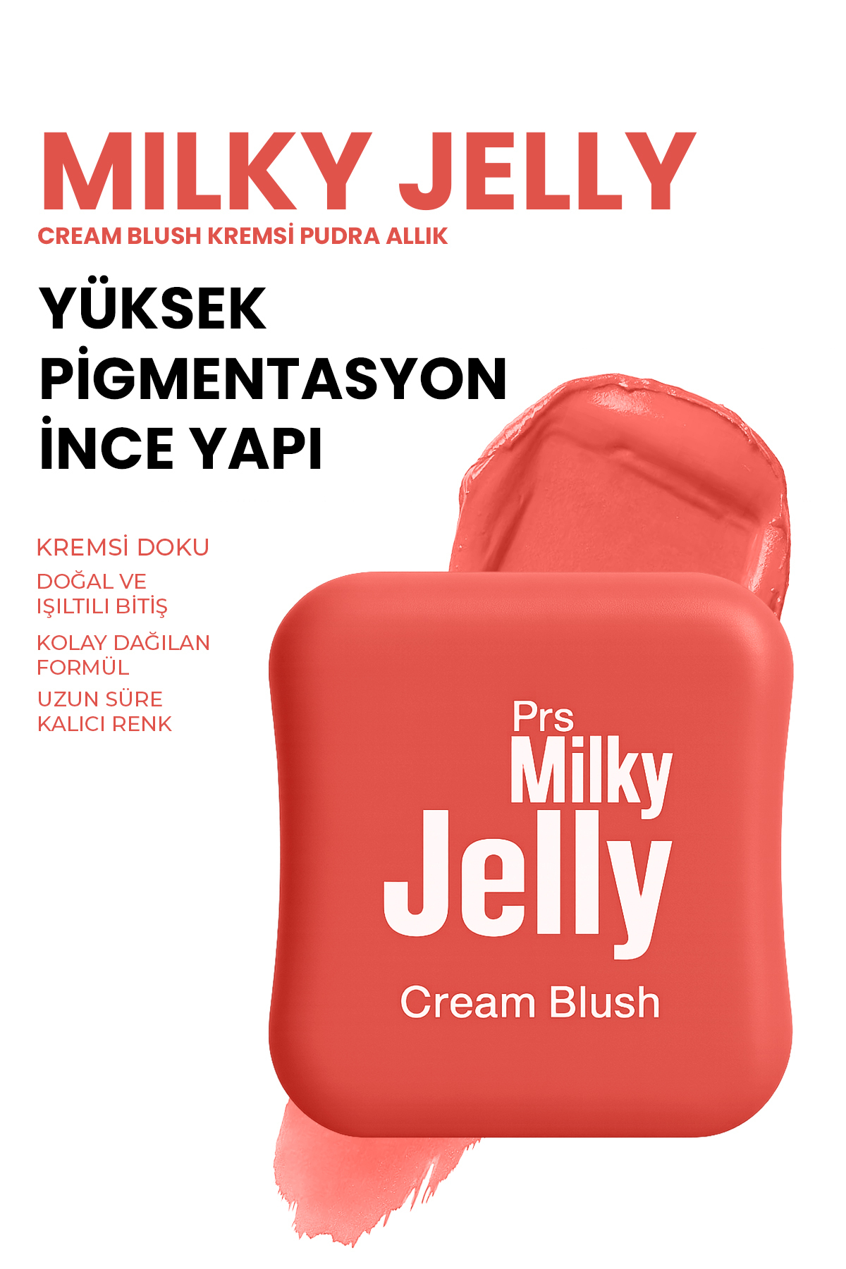 BOOM Milky Jelly Cream Blush Krem Pudra No:01 5 GR
