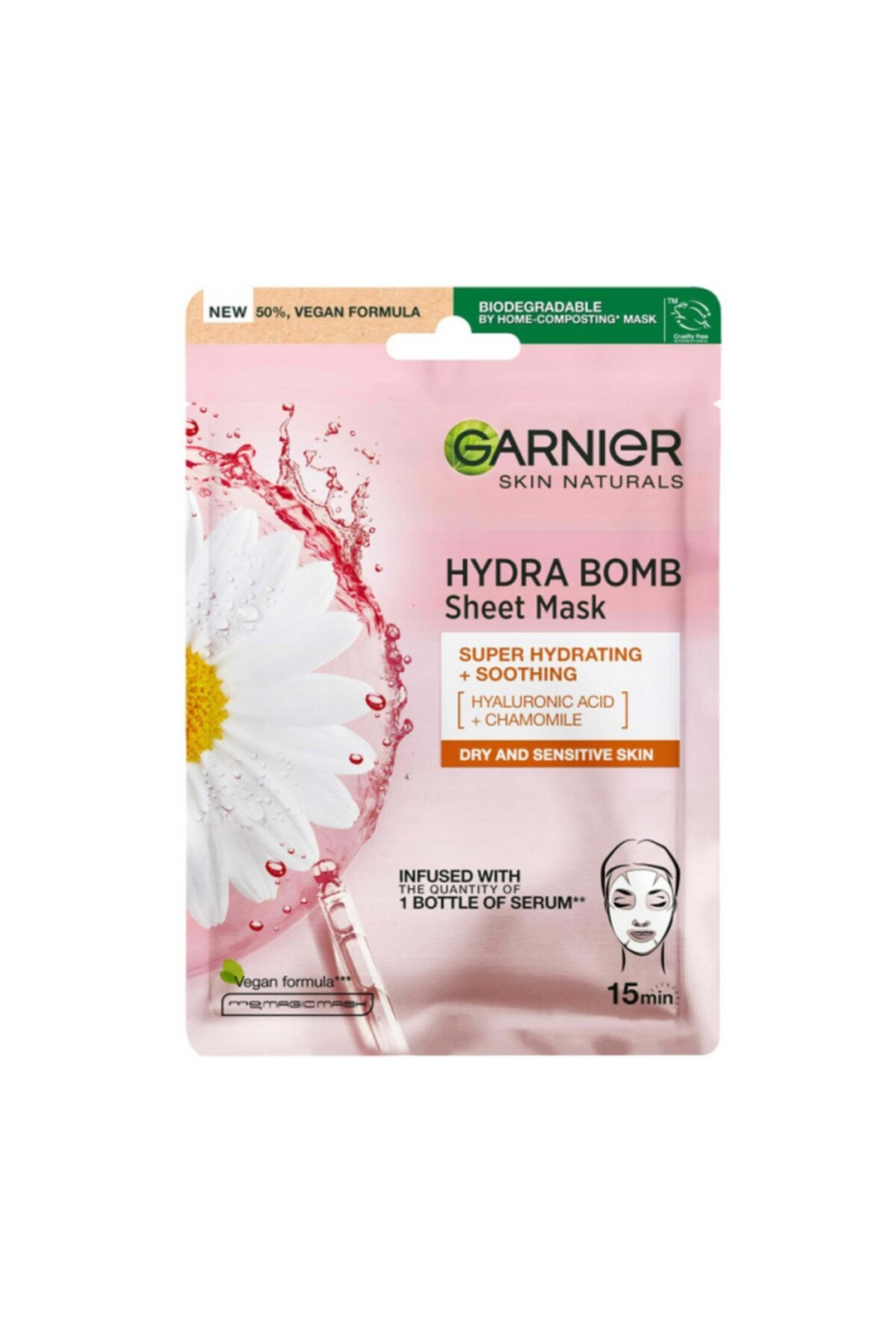 Garnier Nem Bombası Dinlendirici Kağıt Yüz Maskesi