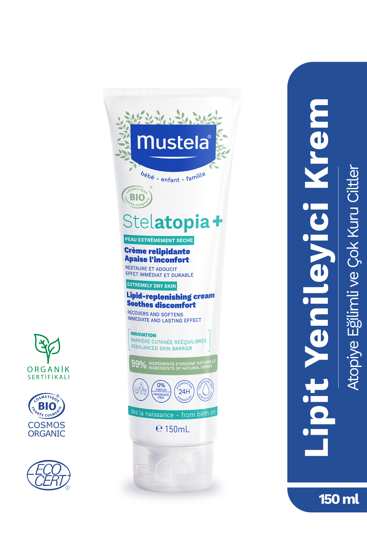 Mustela Stelatopia Lipit Yenileyici Atopik Cilt Ve Çok Kuru Cilt Için Rahatlatıcı Krem 150ml