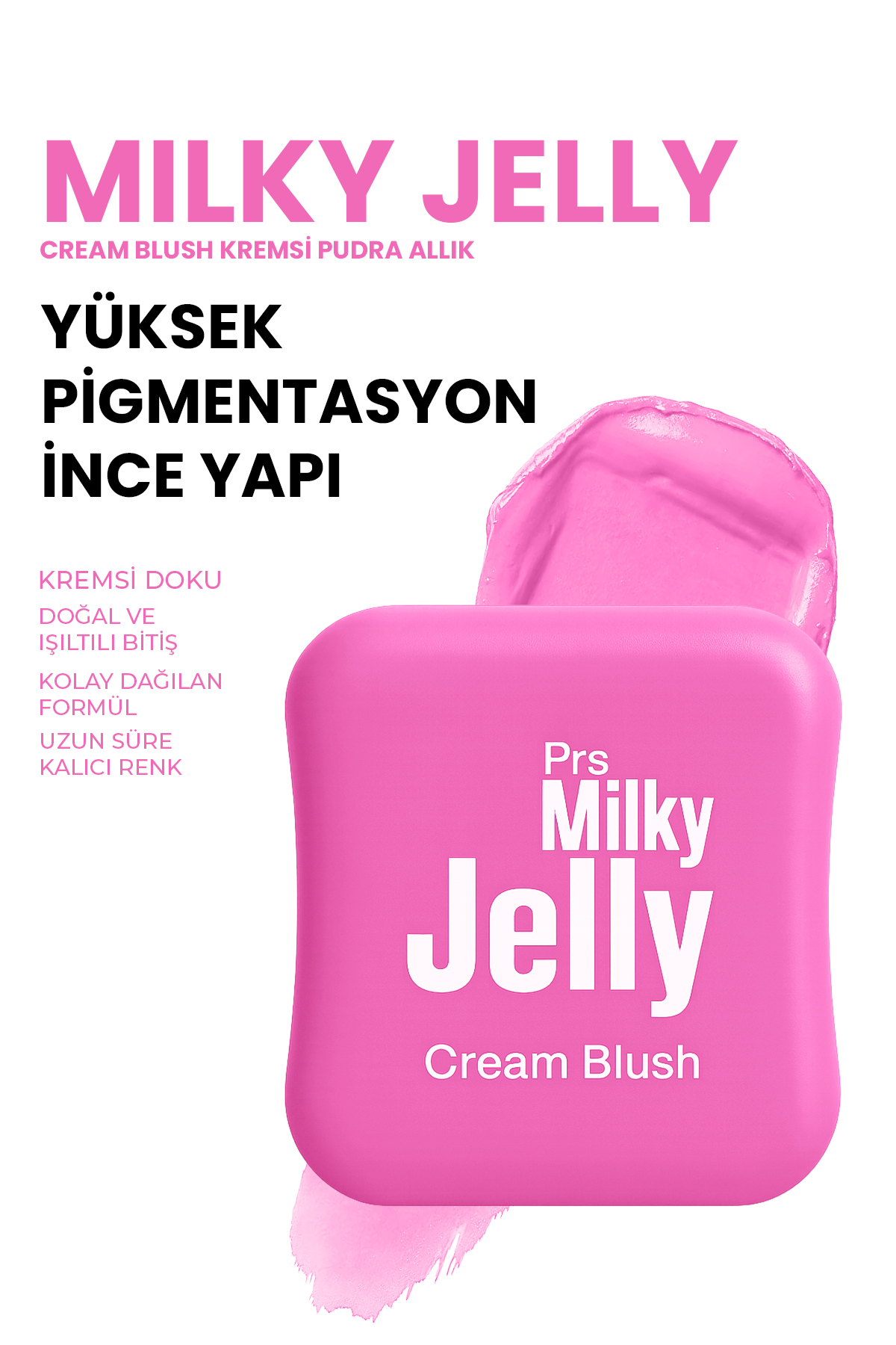 BOOM Milky Jelly Cream Blush Krem Pudra No:02 5 GR
