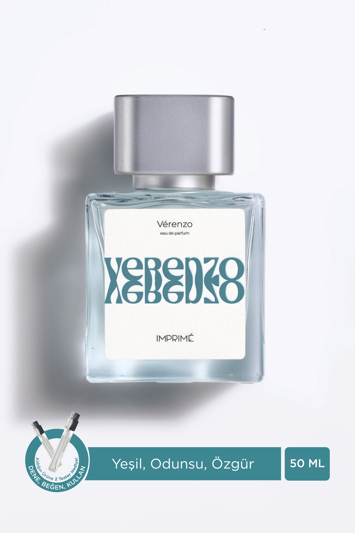 Imprime Vérenzo Edp Unisex Parfüm 50 ml | Yeşil Odunsu | Elma, Lime, Mimoza, Karpuz, Sedir, Çam, Misk