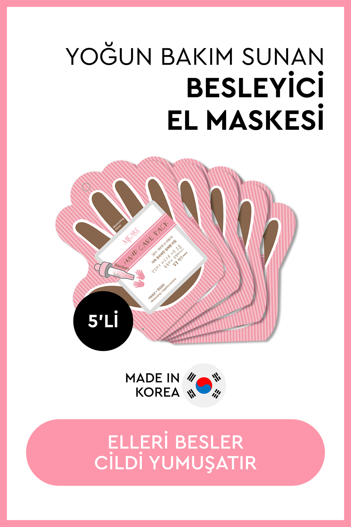 Mjcare Eldiven Tipi El Maskesi 5'li