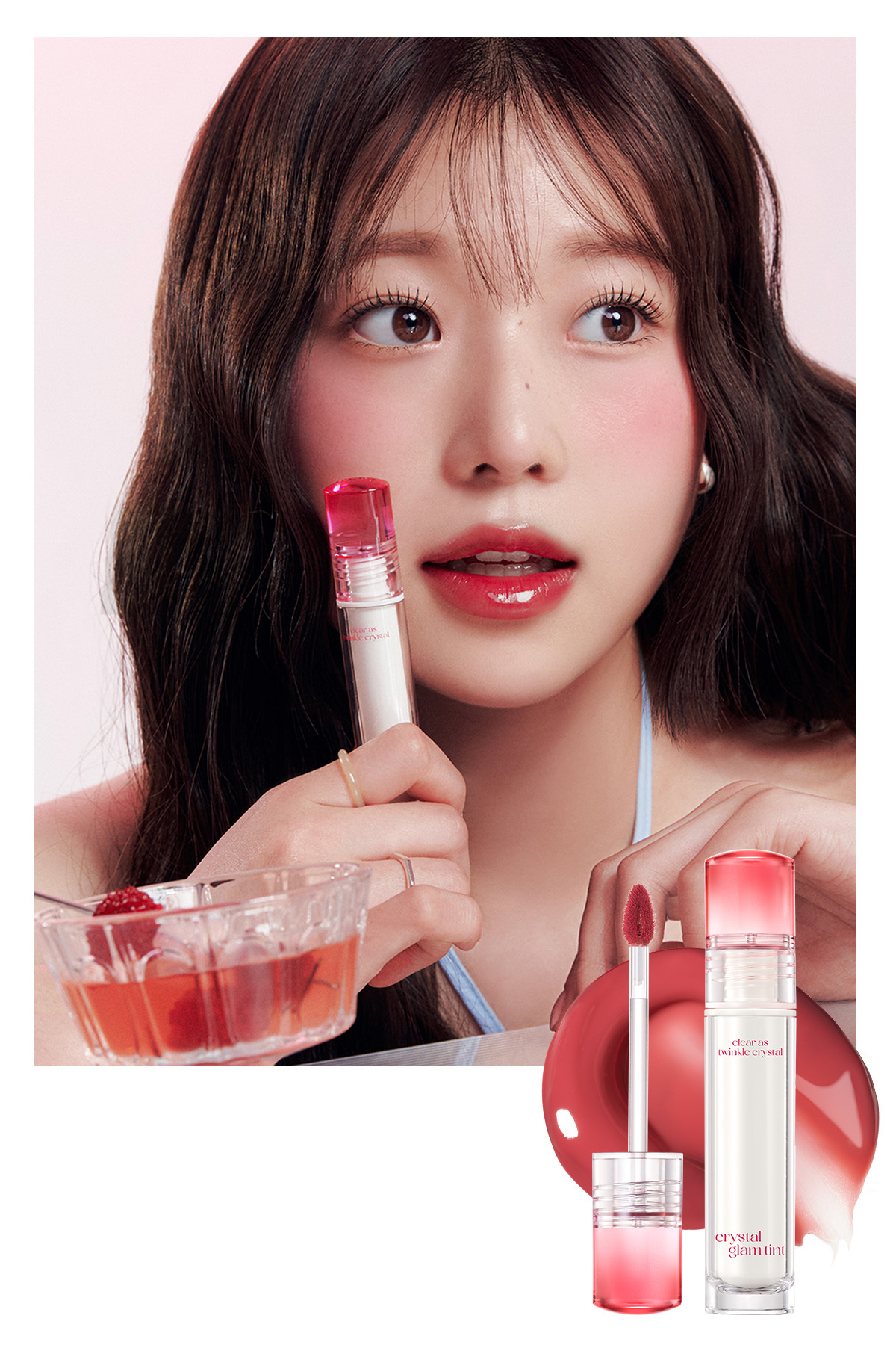 CLIO Yapışkanlık Hissi Vermeyen Yoğun Işıltılı Tint CLIO Crystal Glam Tint (01 Vintage Apple)