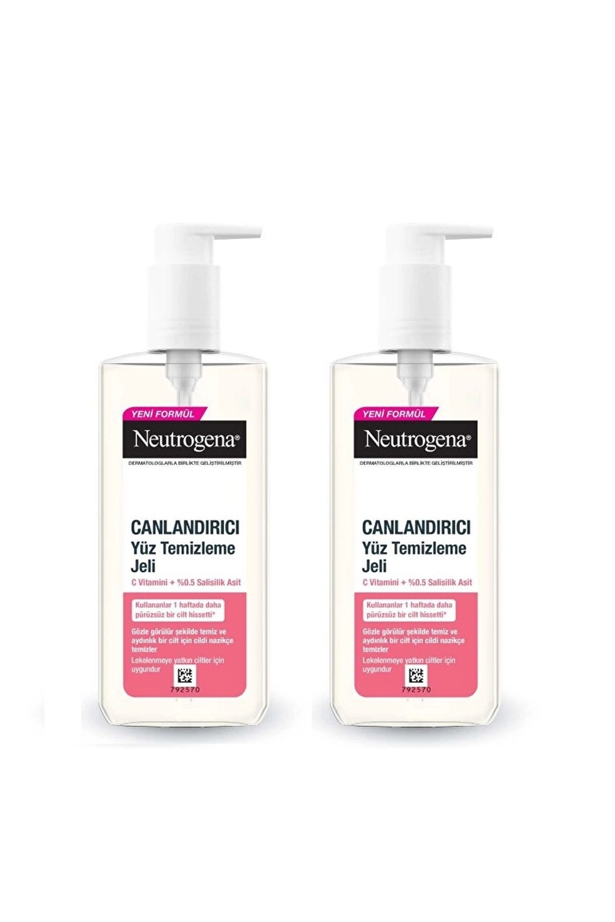 Neutrogena Canlandırıcı Yüz Temizleme Jeli 200 ml (x 2 adet)