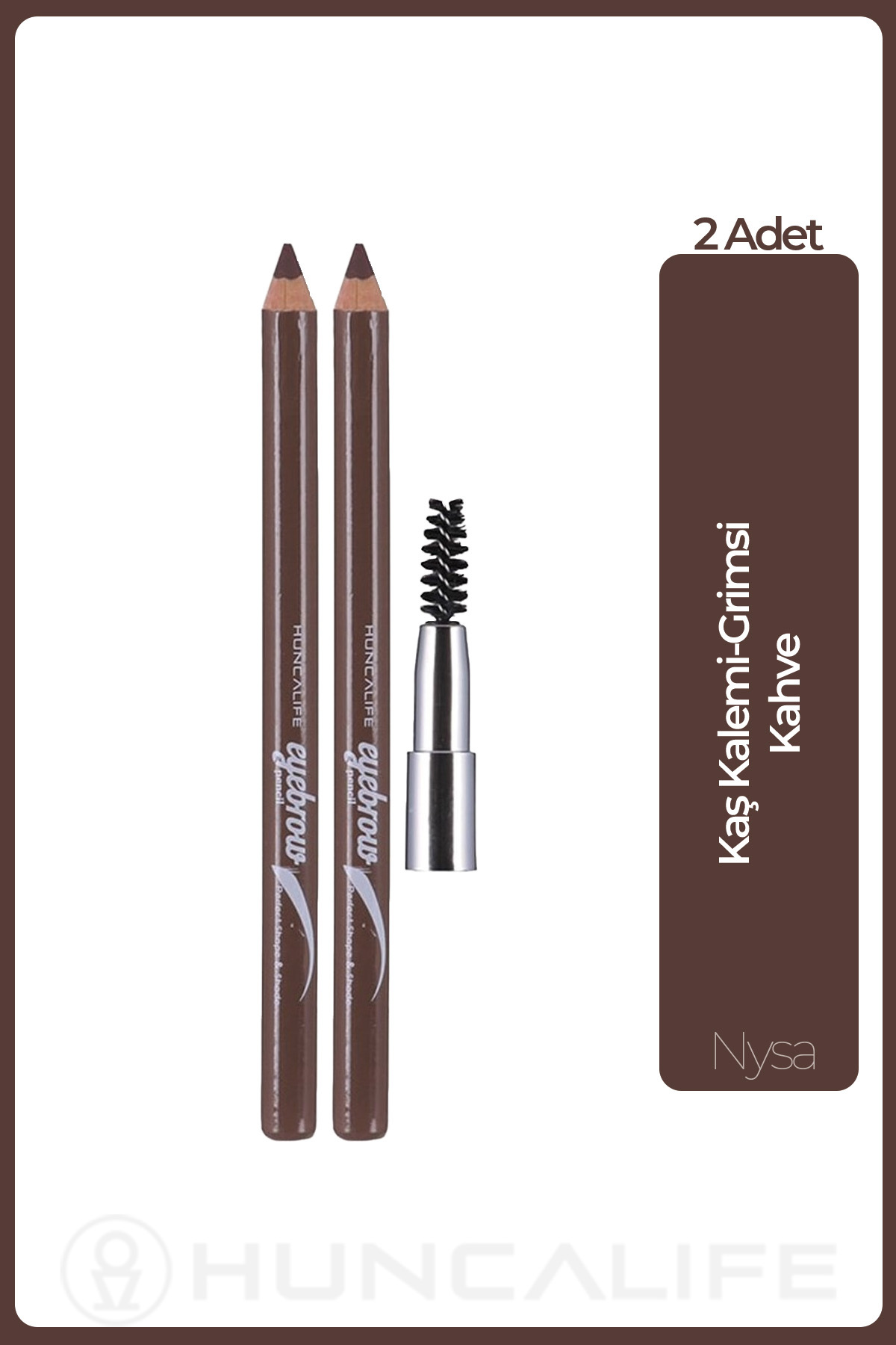 Huncalife Eyebrow Kaş Kalemi Grimsi Kahve - 2 Adet