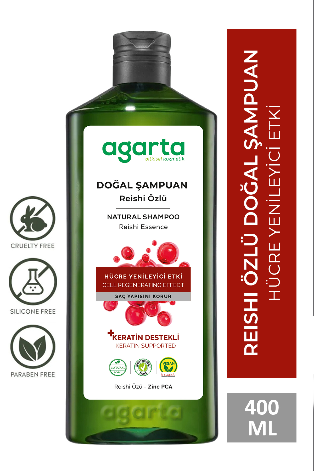 Agarta Yıpranmış Saçlar İçin Yenileyici Reishi Yapılandıricı Şampuan 400 ml