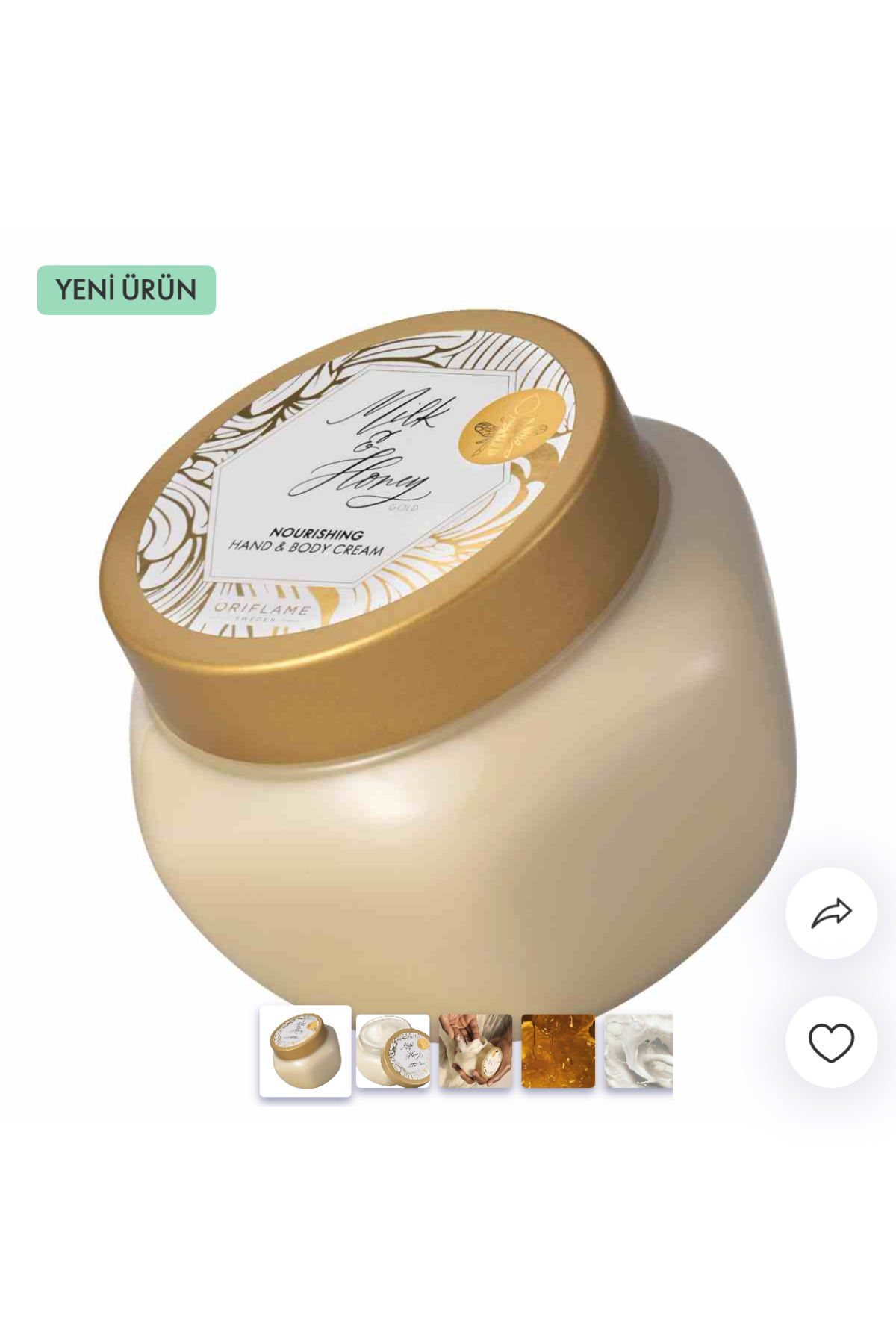 Oriflame Milk & Honey Gold Besleyici Ballı El & Vücut Kremi-250 ml Yeni Ambalajı Ile Gönderilir