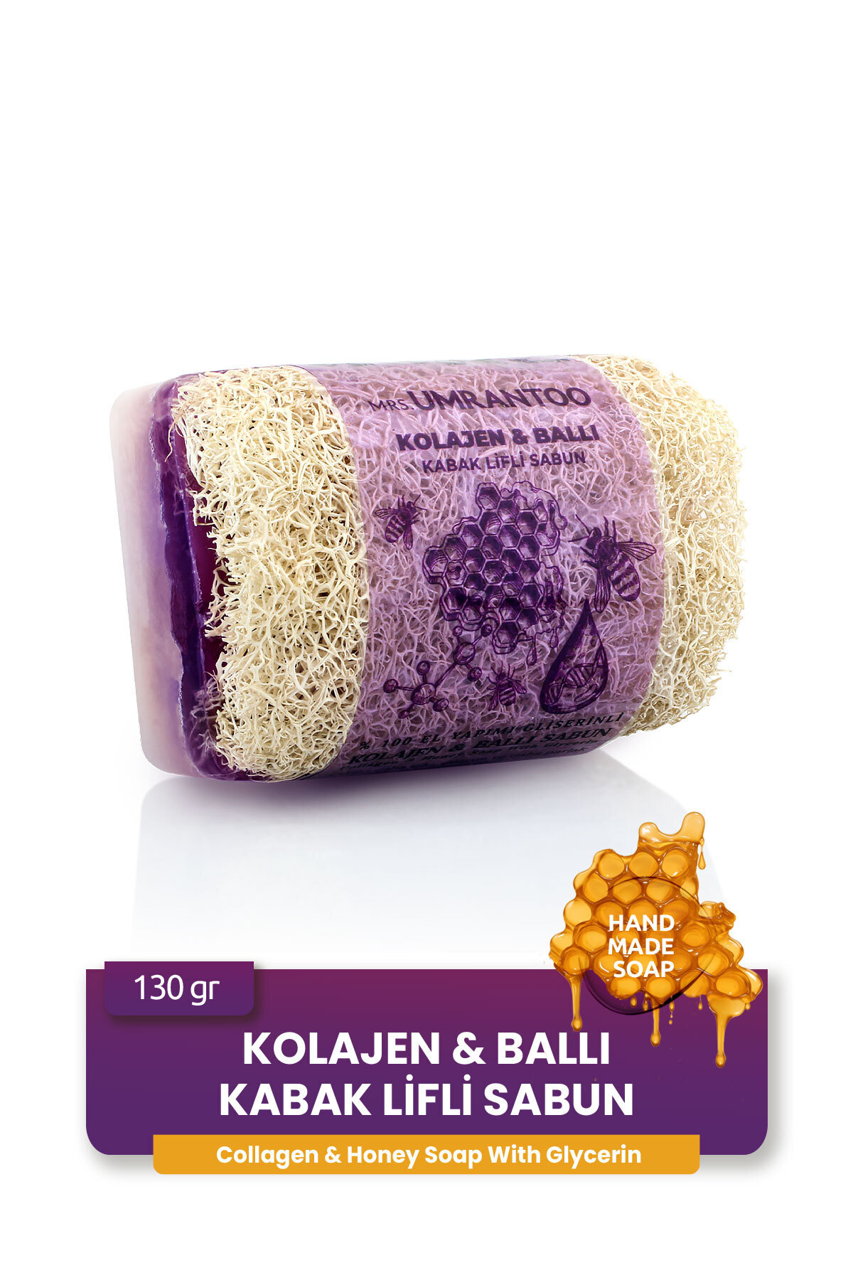 MRS.UMRANTOO Kolajen & Ballı Kabak Lifli Doğal Sabun 130 gr
