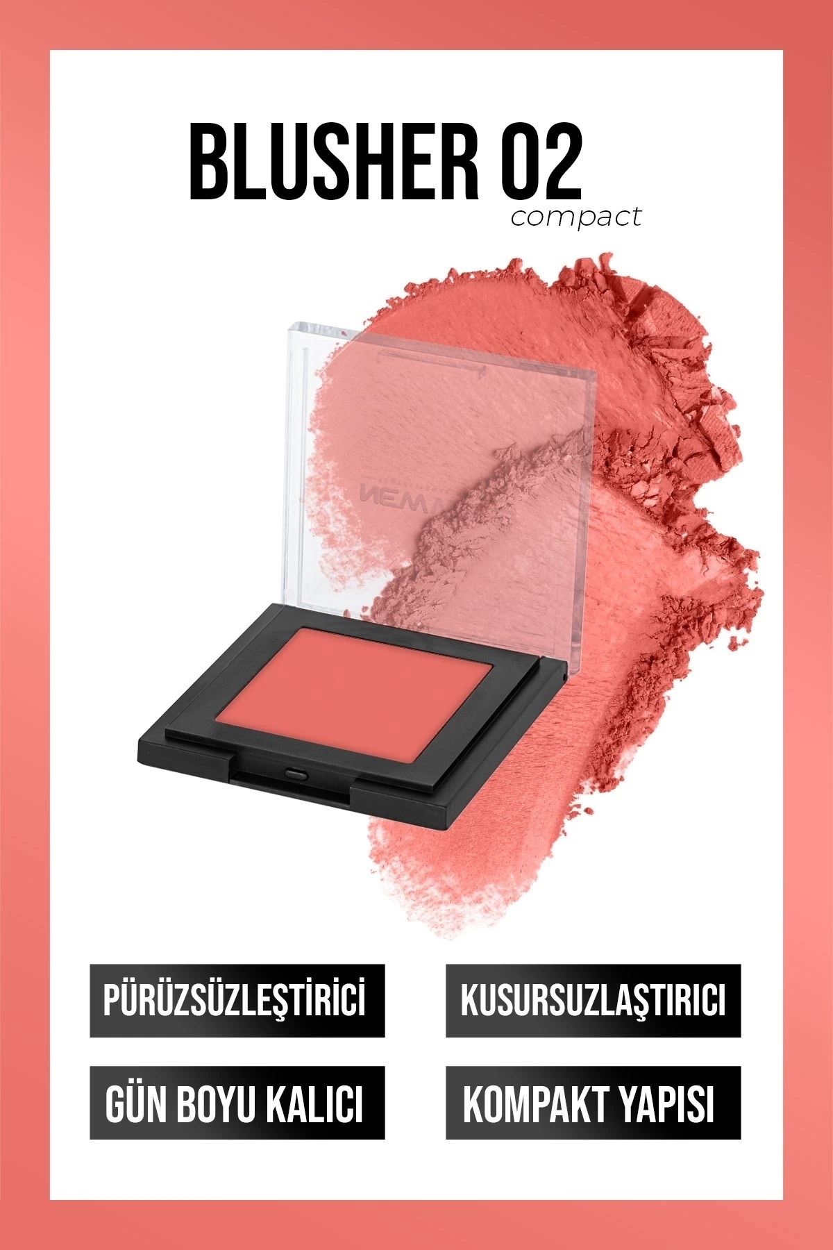 New Well Powder Blusher 02 (toz Allık)