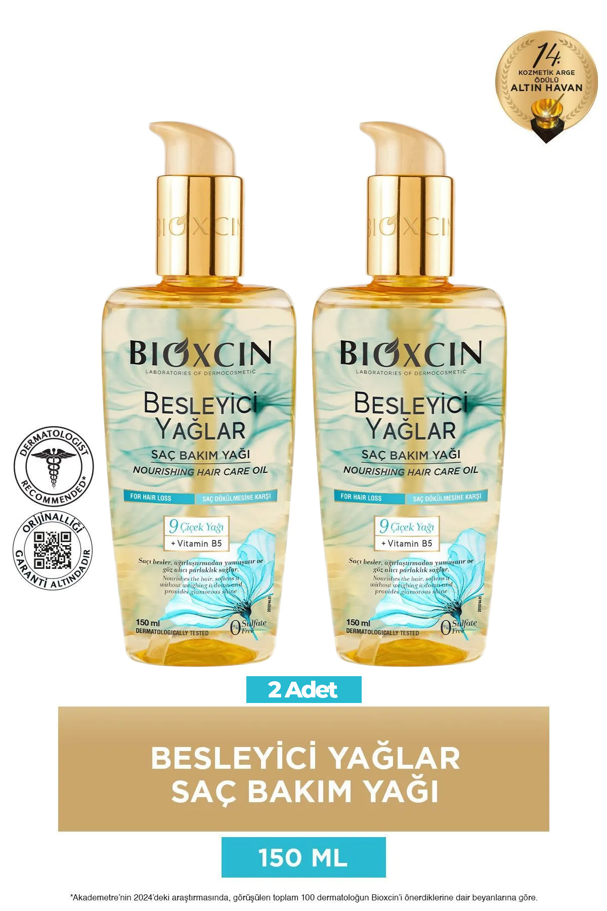 Bioxcin Besleyici Yağlar Saç Bakım Yağı 150 ml - Sülfatsız. Kuru Ve Yıpranmış Saçlar Saç Dökülme Kar 2'li