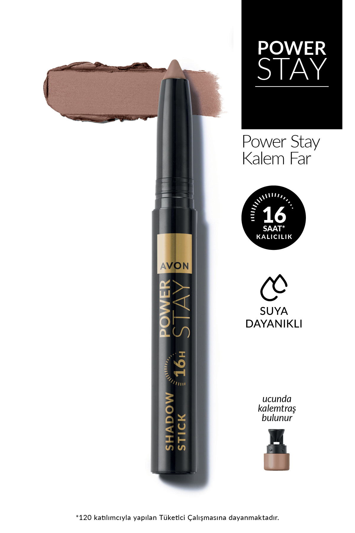 AVON Power Stay Shadow Stick Kalem Far Soft Mauve